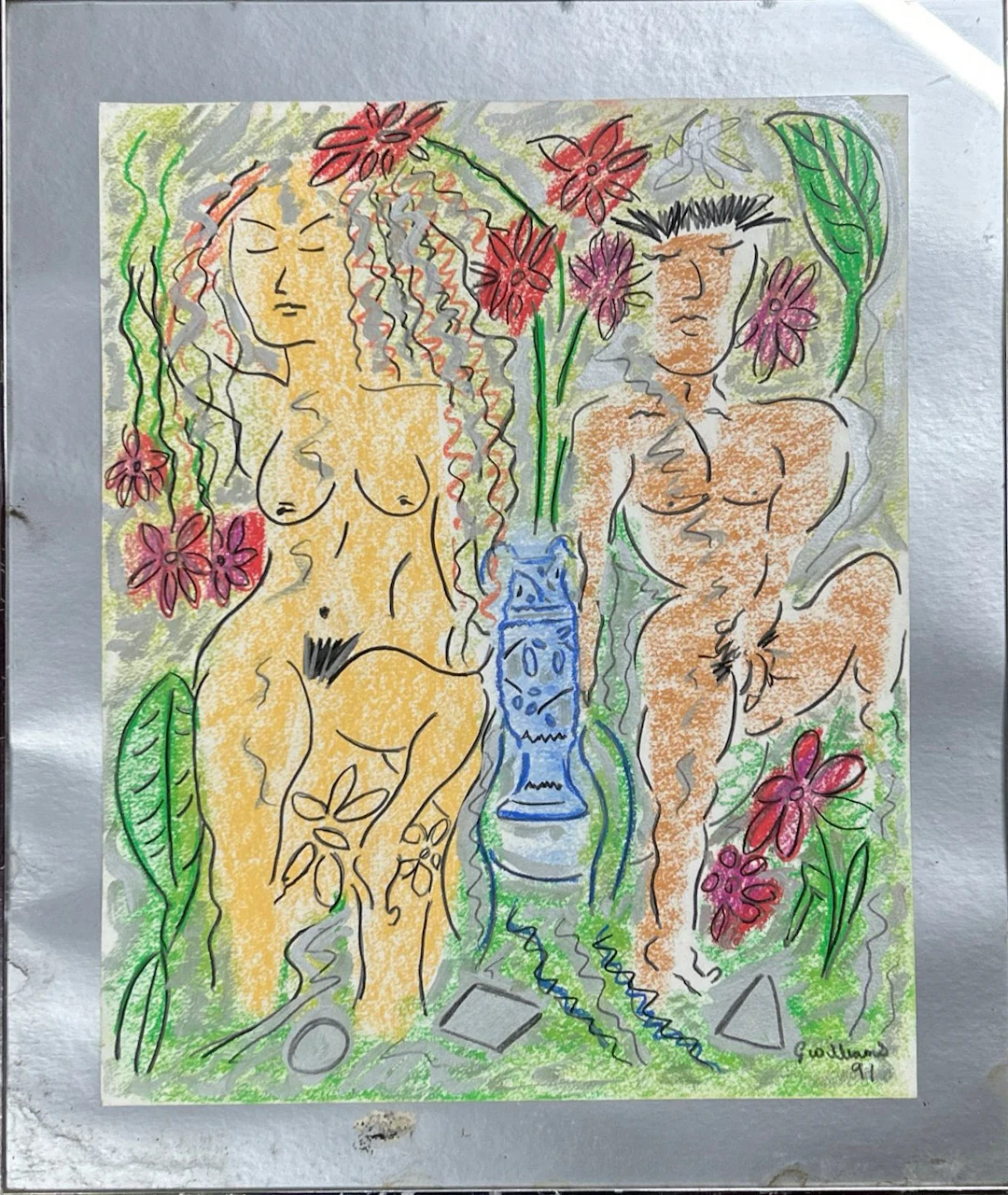 FRAMED MIXED MEDIA.