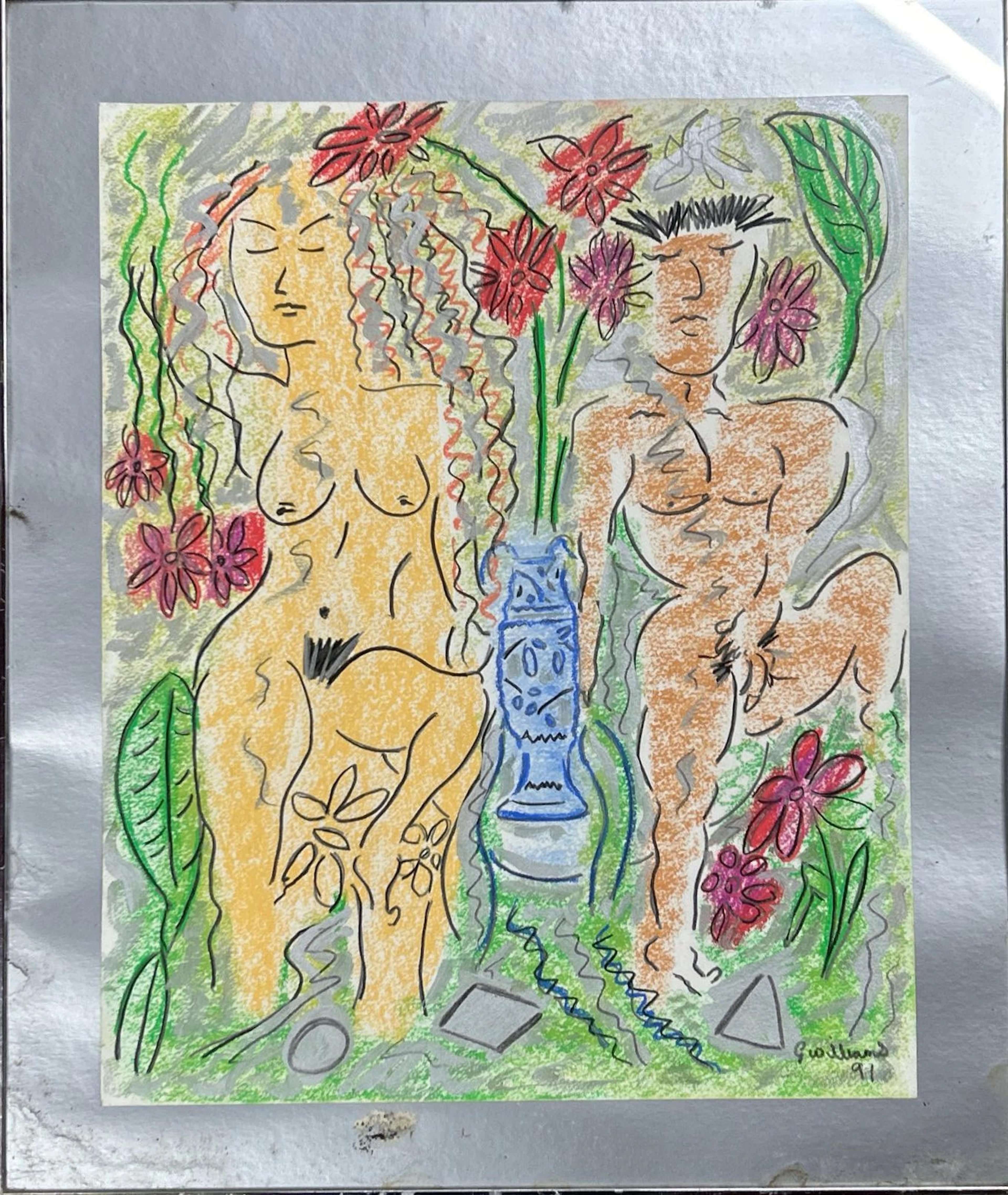 FRAMED MIXED MEDIA.