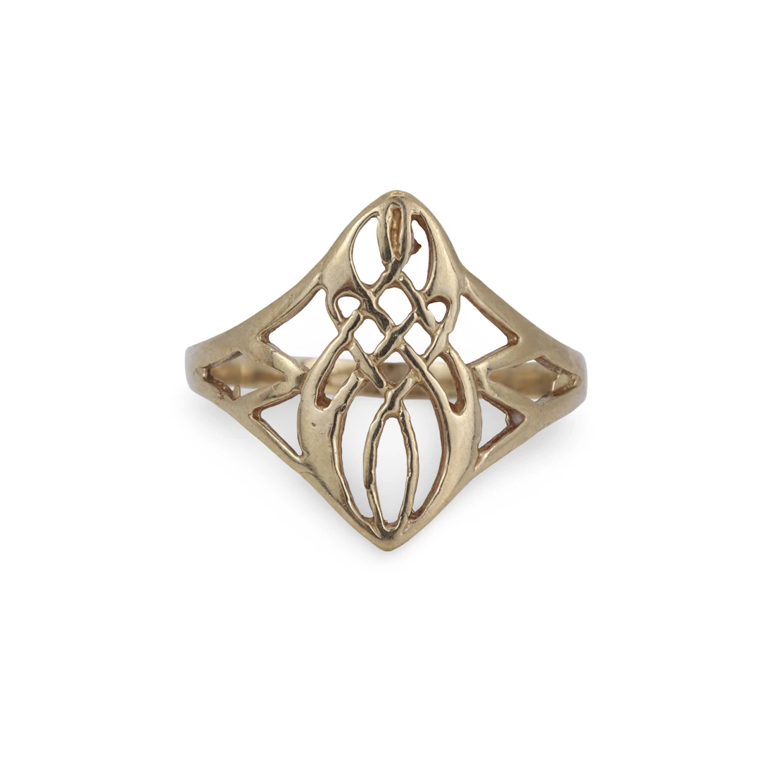 ARTS AND CRAFTS 9CT GOLD RING.