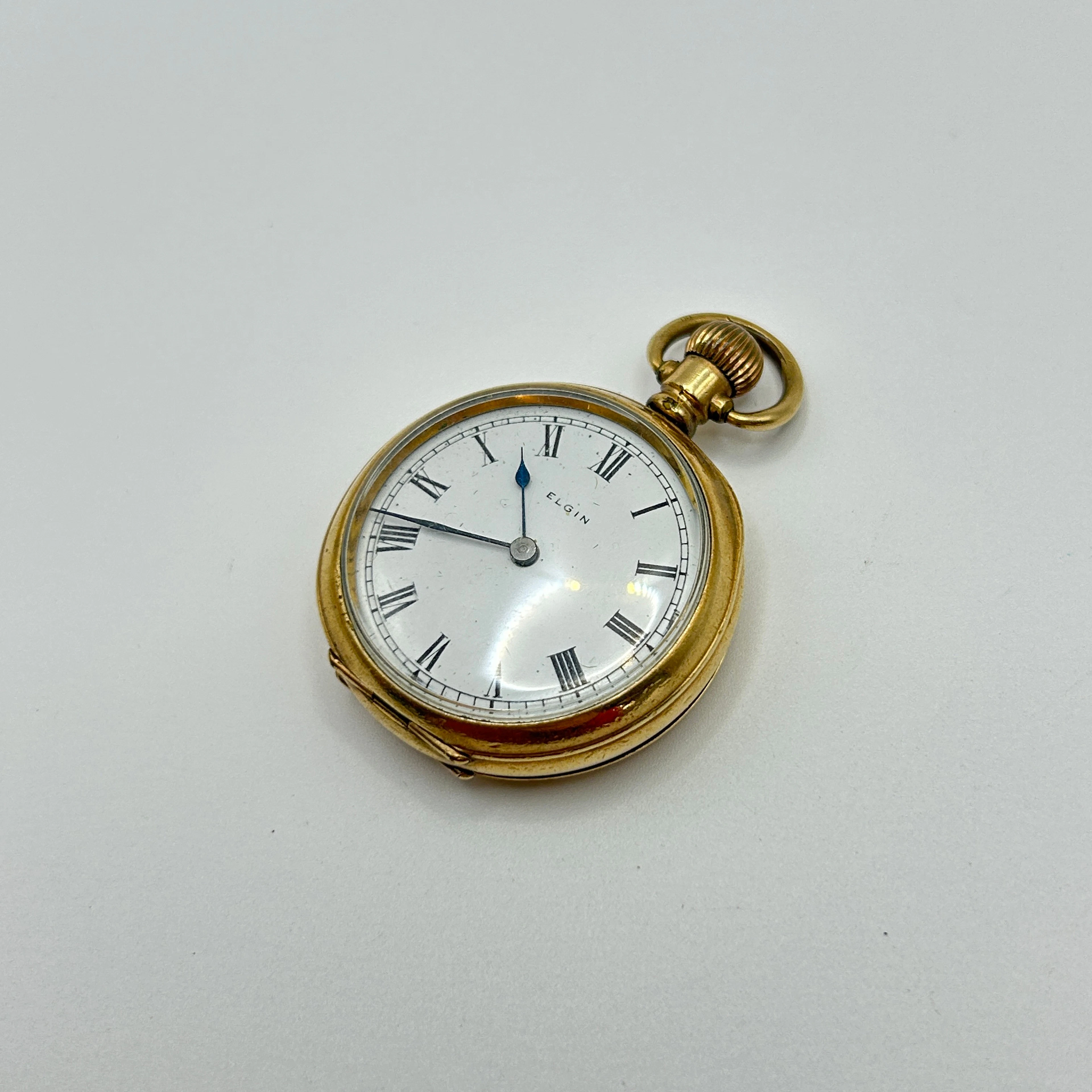 GOLD PLATED LADY'S POCKET WATCH.