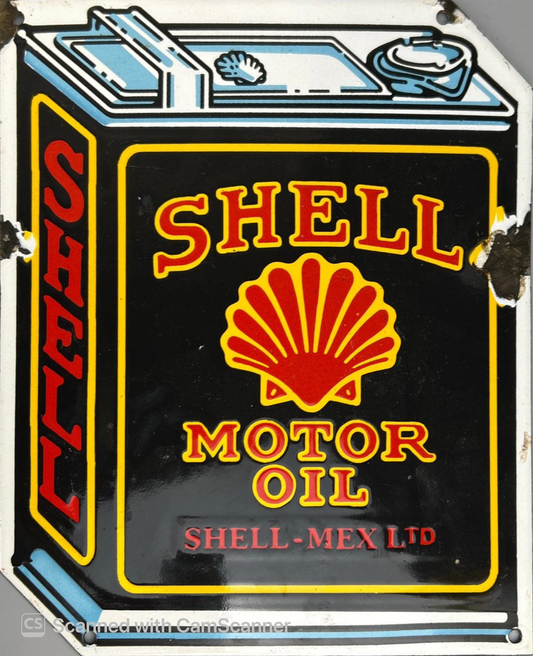 ENAMELLED ADVERTISING SIGN.