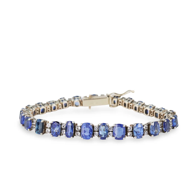 9CT (21.5CT) SAPPHIRE BRACELET.