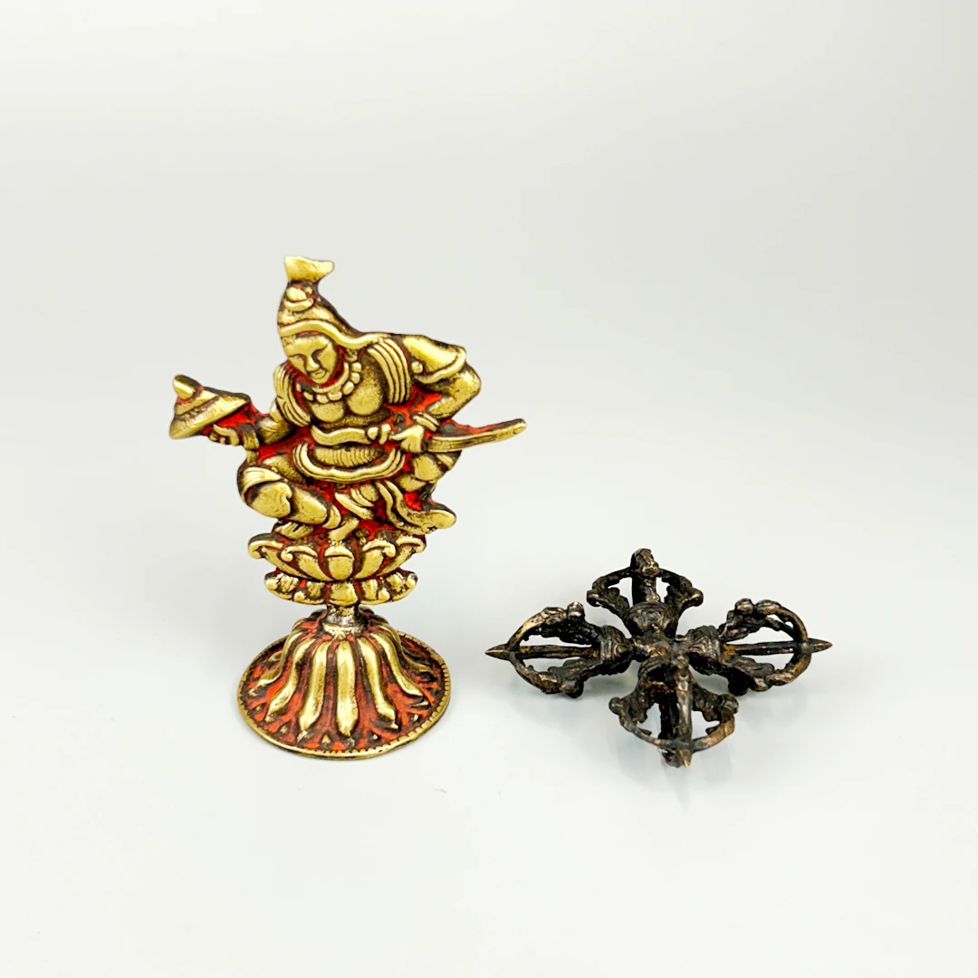 TIBETAN BRONZE DEITY GUARDIAN ETC.
