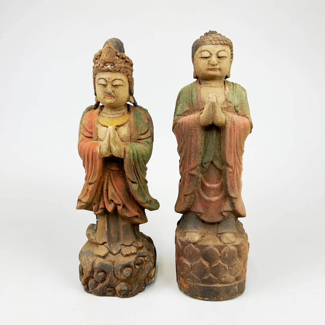 CHINESE PAINTED FIGURES.