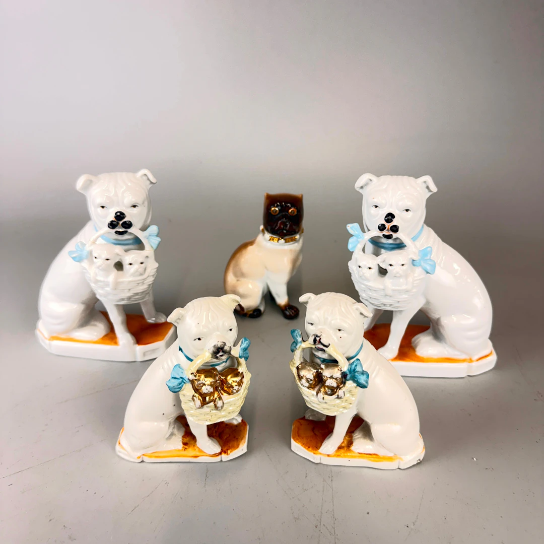 PORCELAIN PUG DOG GROUP.