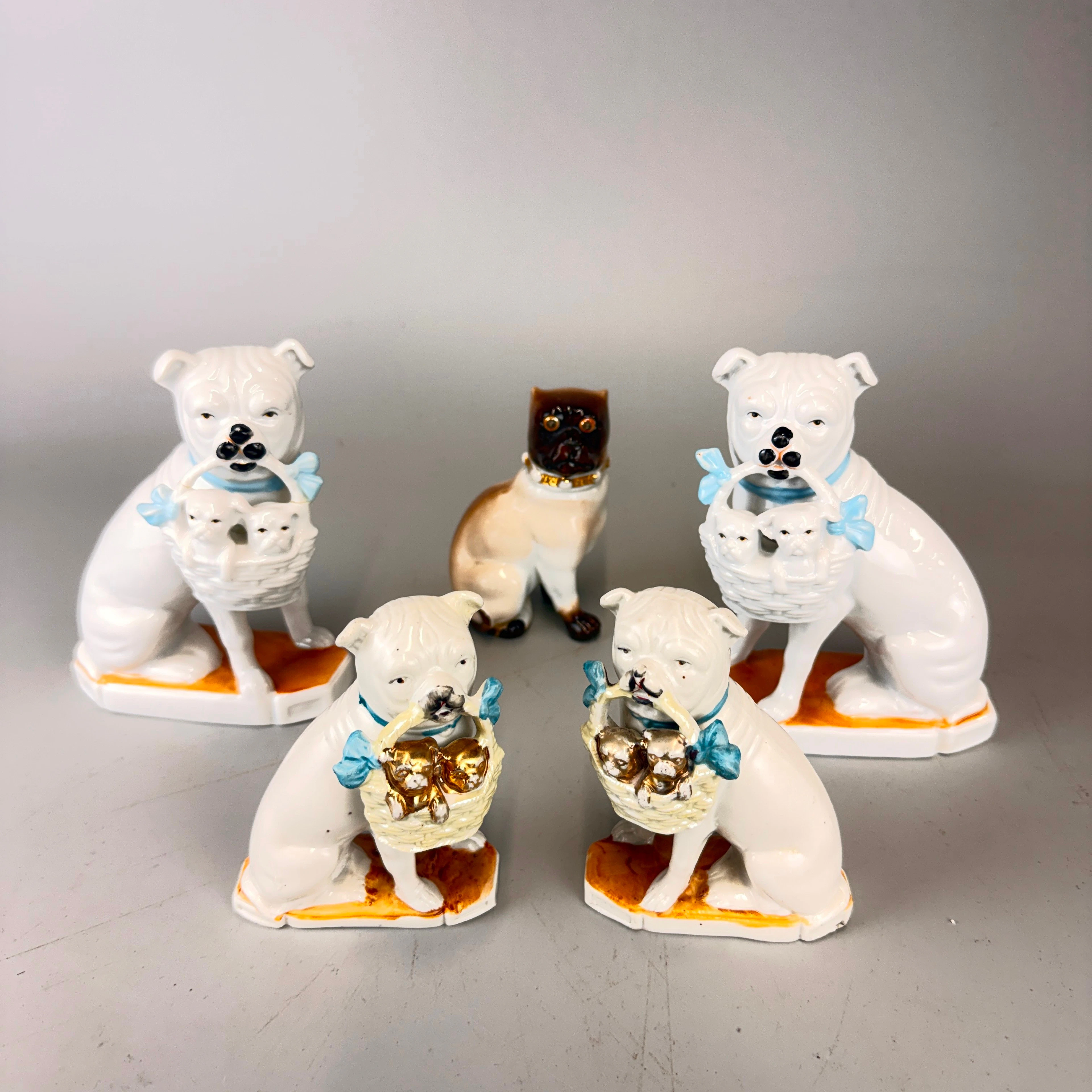 PORCELAIN PUG DOG GROUP.