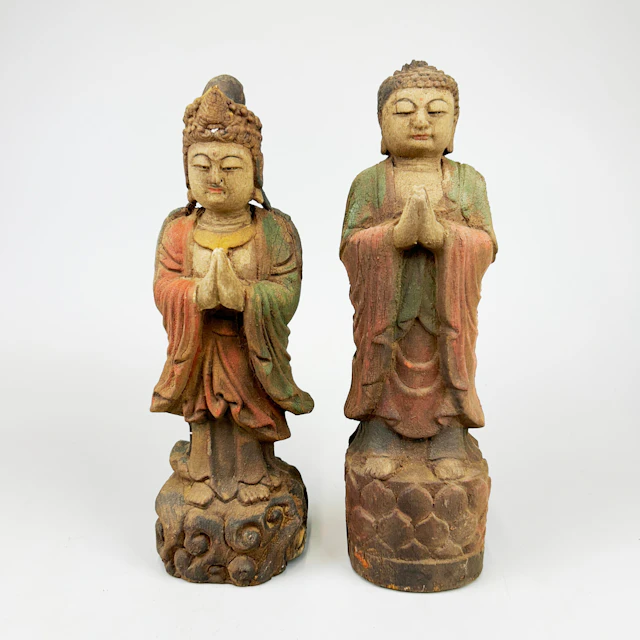 CHINESE PAINTED FIGURES.