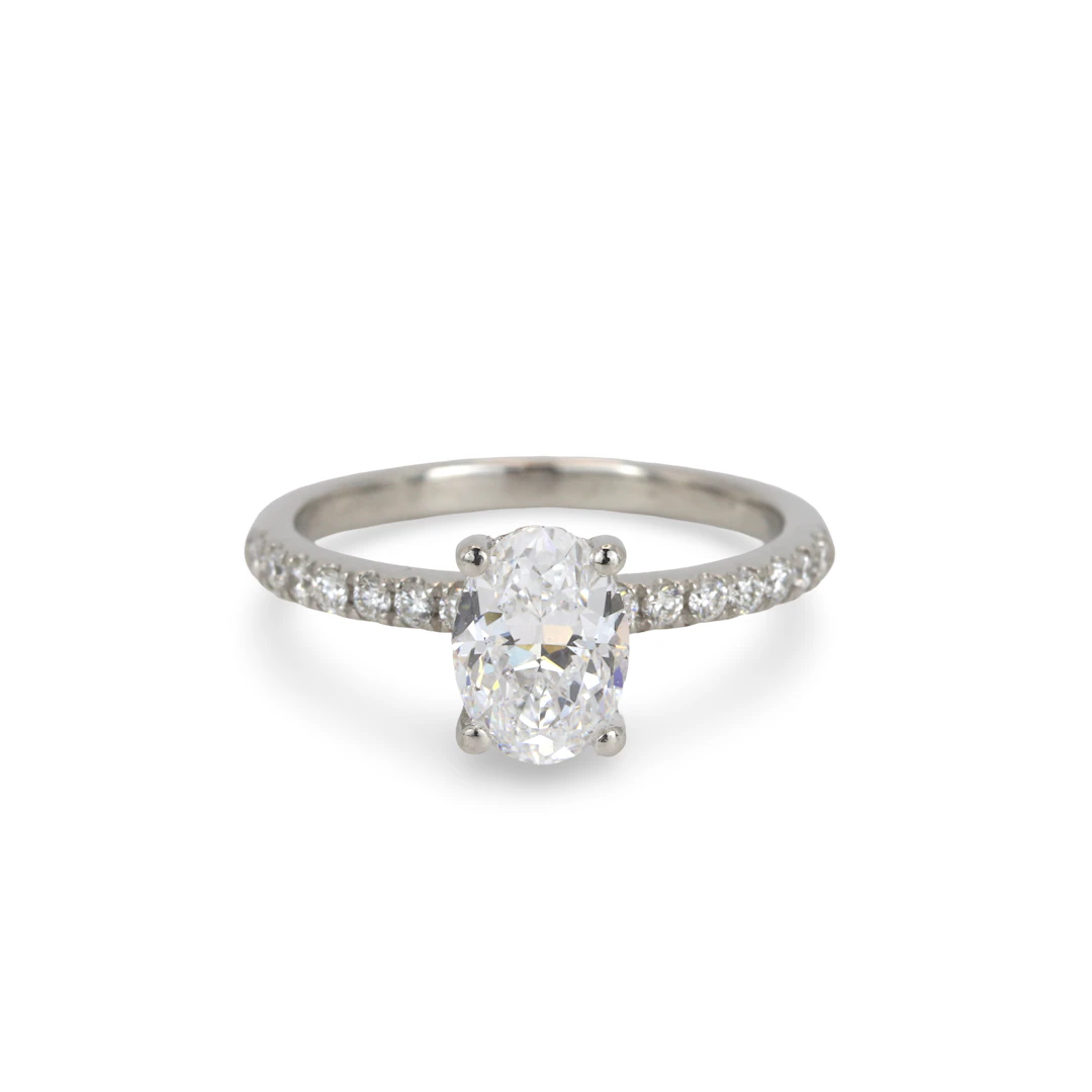 PLAT 1CT CENTER DIA RING.