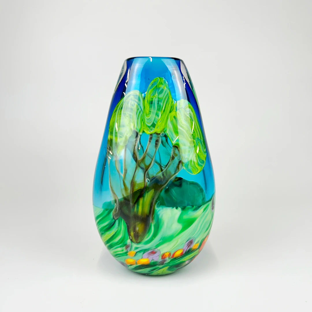 LYNDEN STUDIO GLASS VASE.