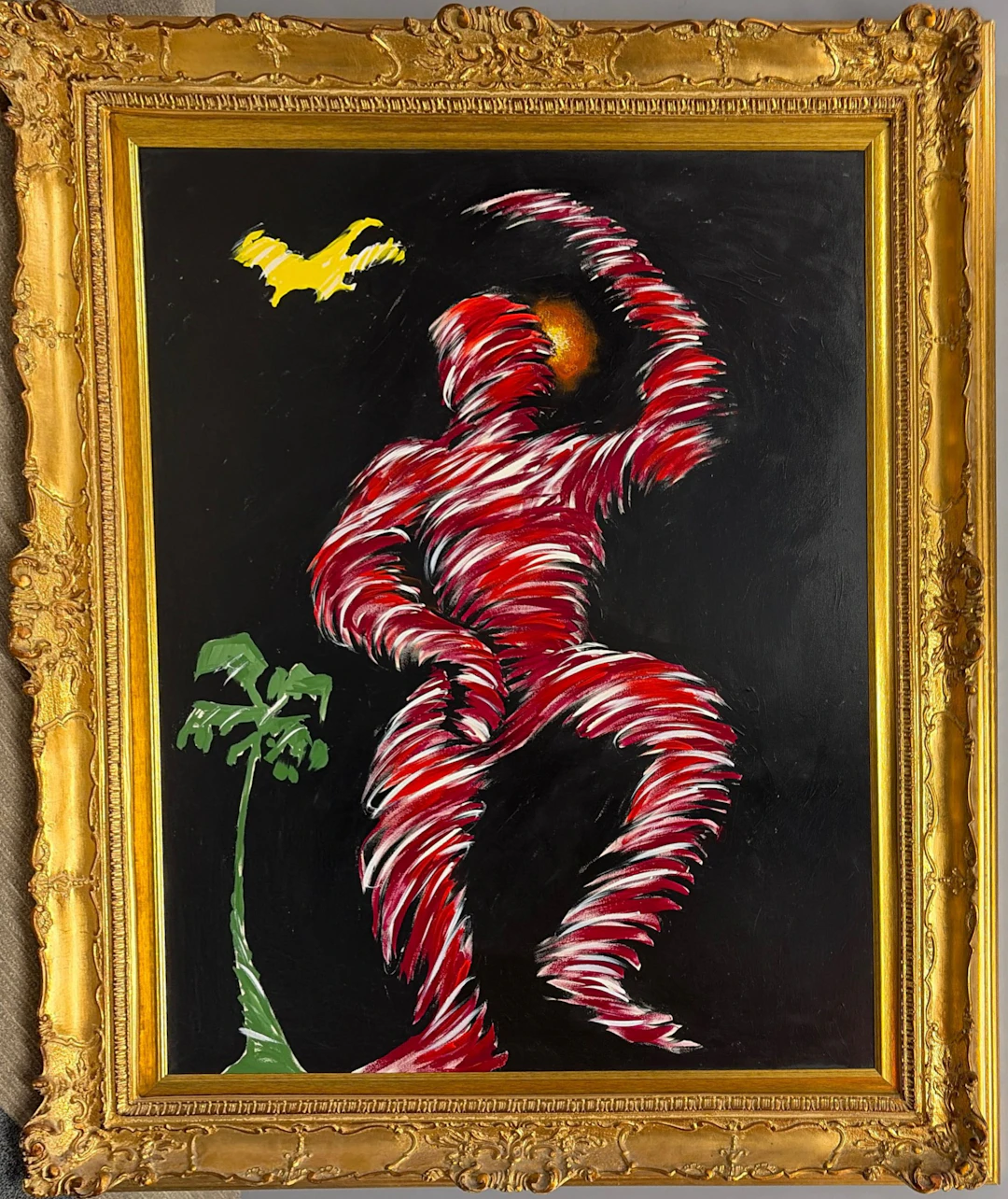 'RED MAN' OIL ON CANVAS.