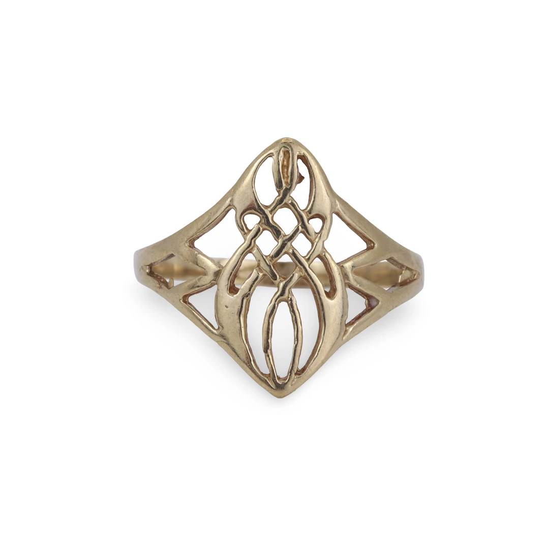 ARTS AND CRAFTS 9CT GOLD RING.