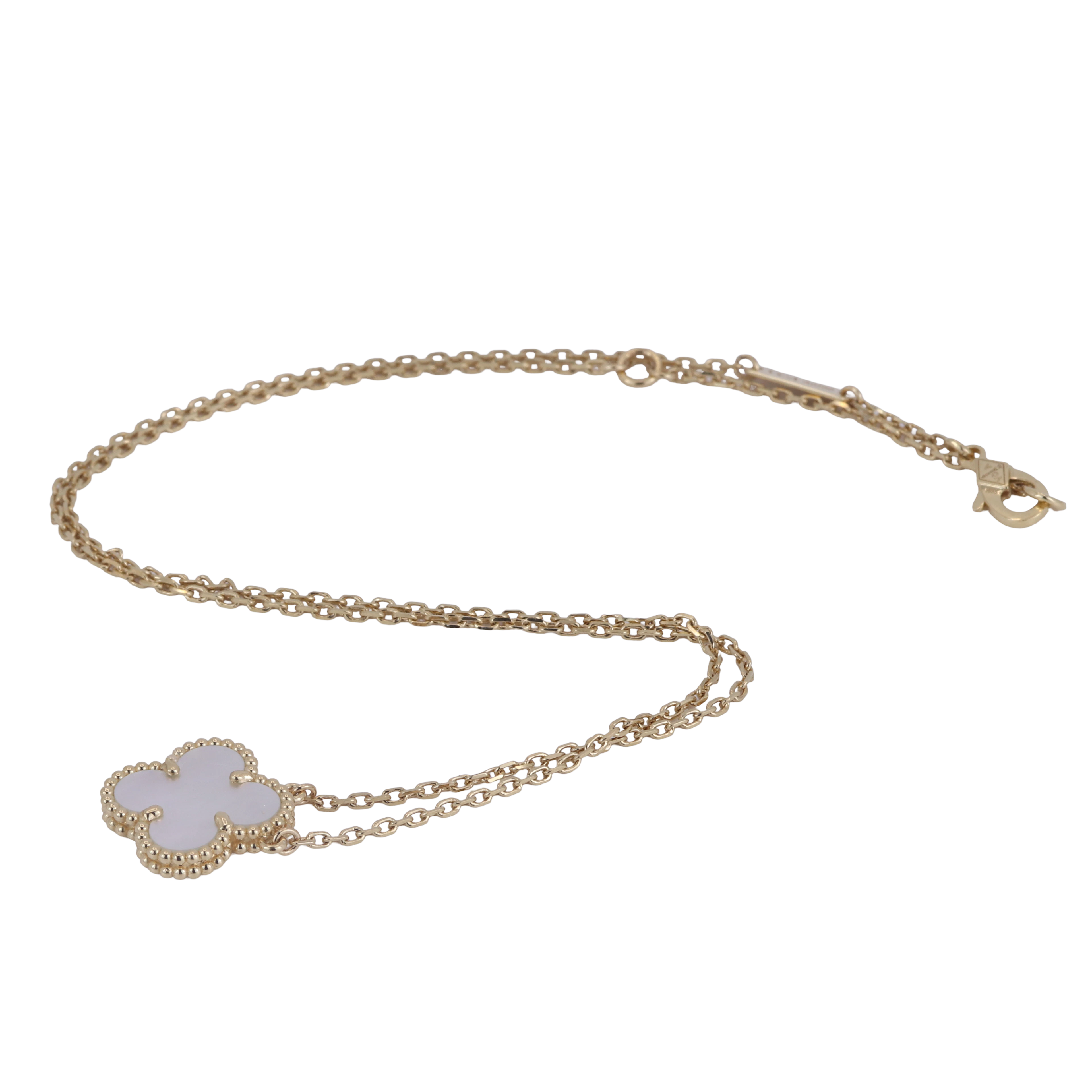 VAN CLEEF & ARPLES 18CT GOLD NECKLACE.