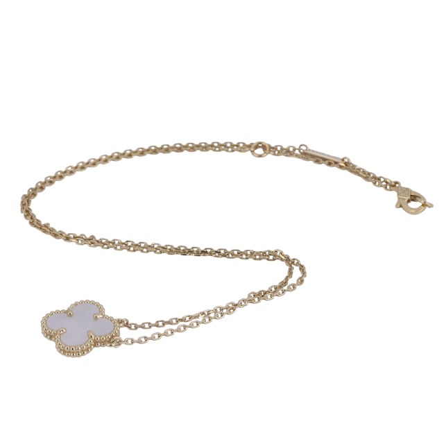 VAN CLEEF & ARPLES 18CT GOLD NECKLACE.
