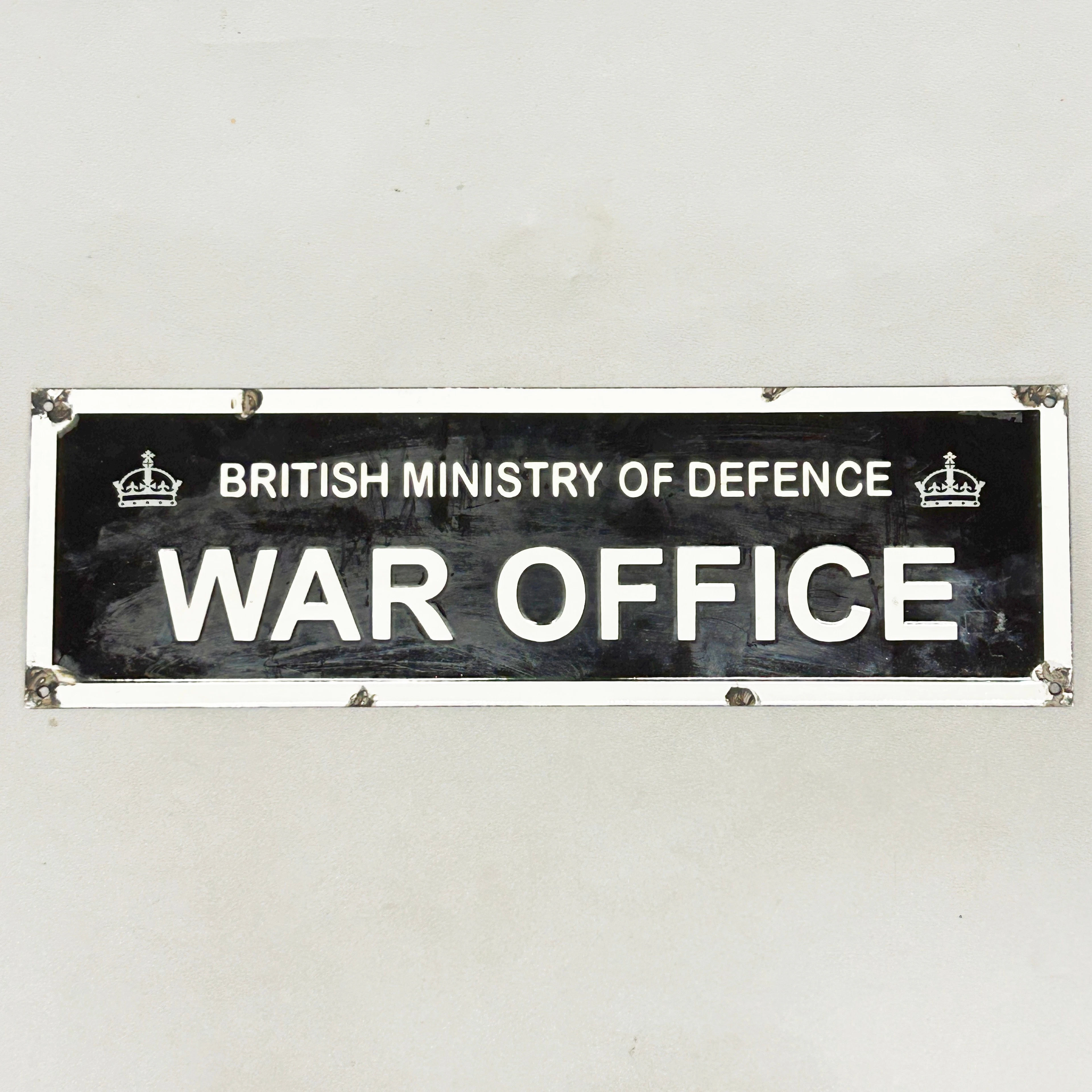REPRODUCTION WAR OFFICE SIGN.