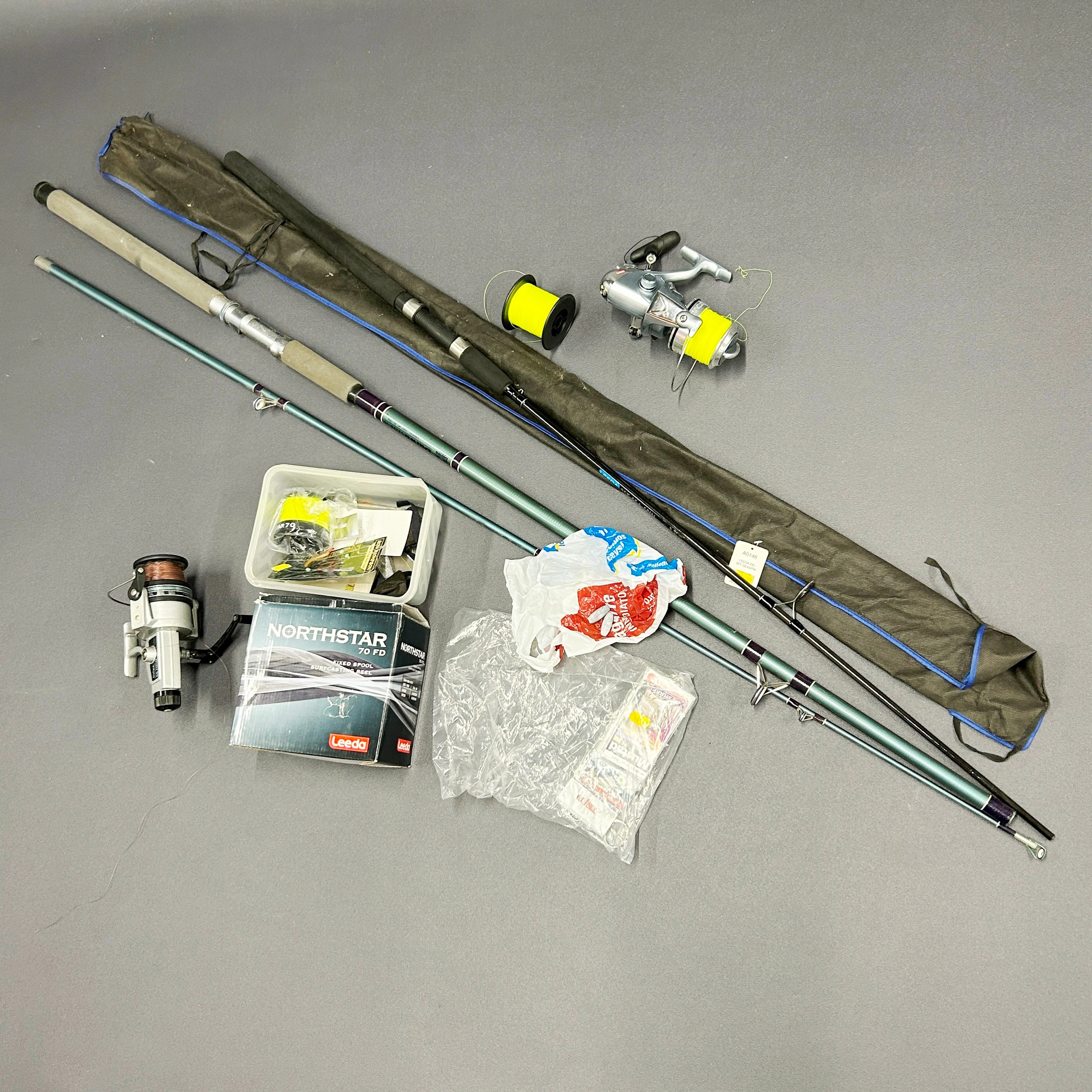 FISHING RODS AND REELS.