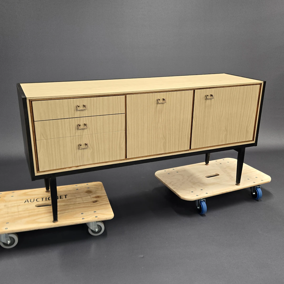 ATHAN TEAK/FORMICA SIDEBOARD.