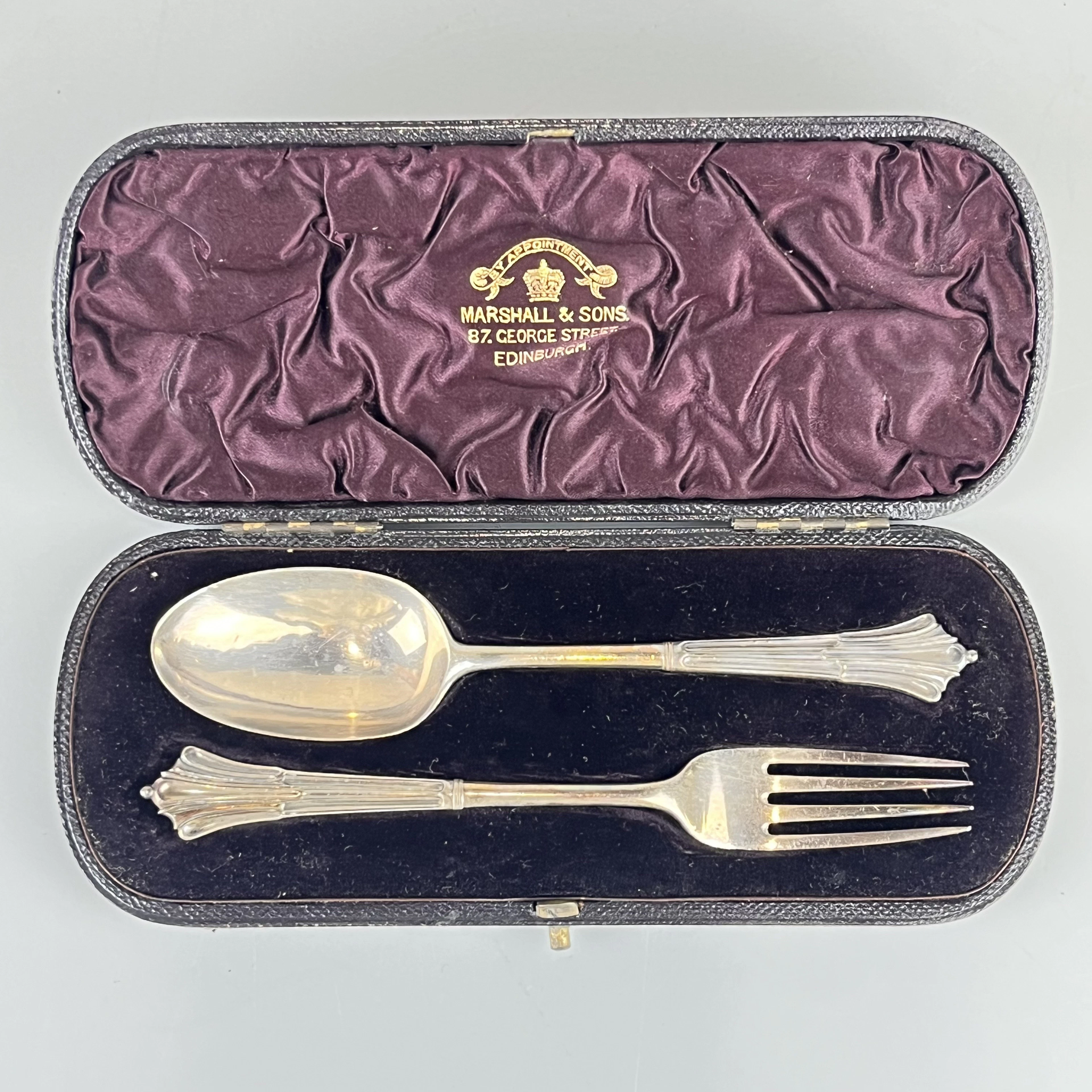 SILVER CHRISTENING SET.