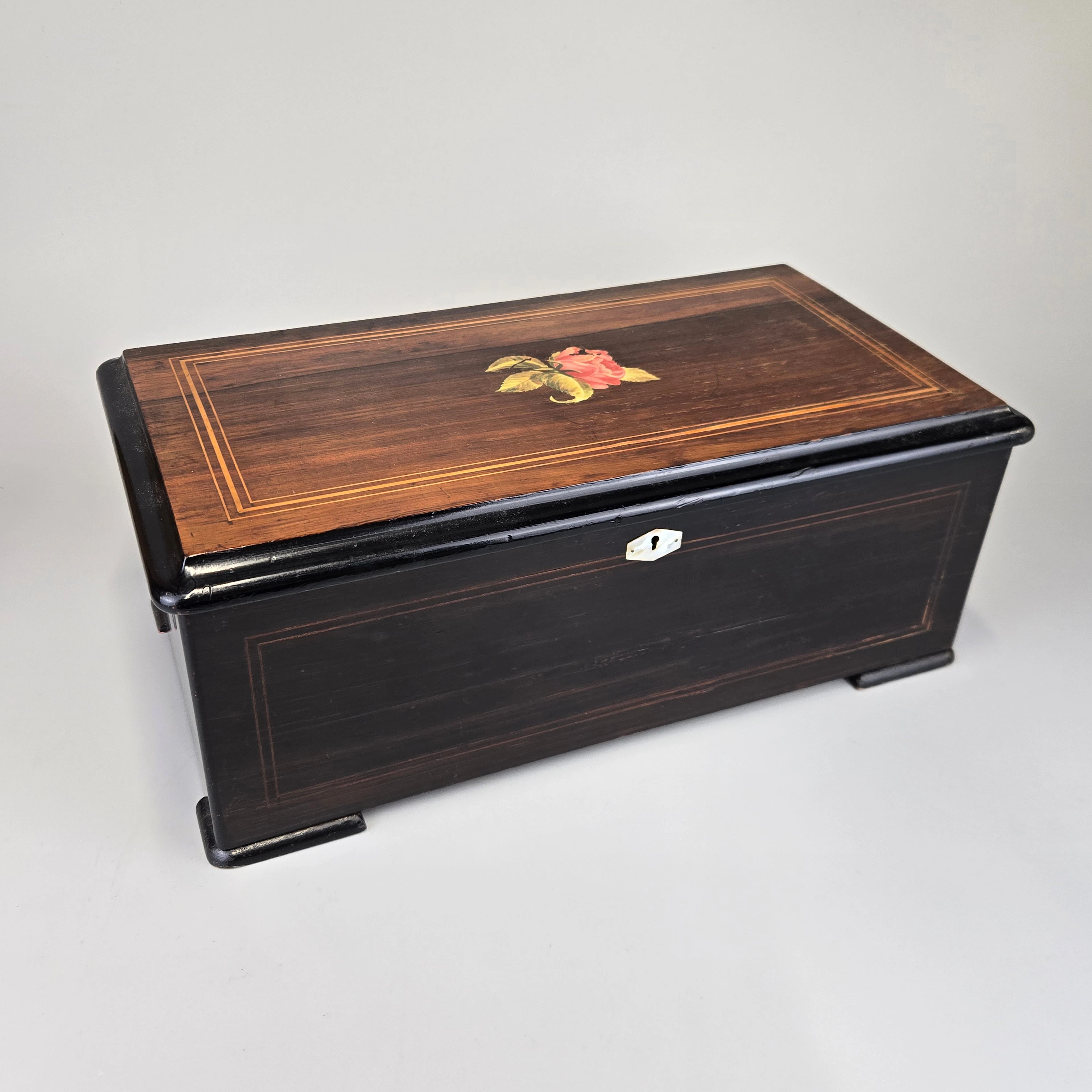 12-TUNE CYLINDER MUSIC BOX.