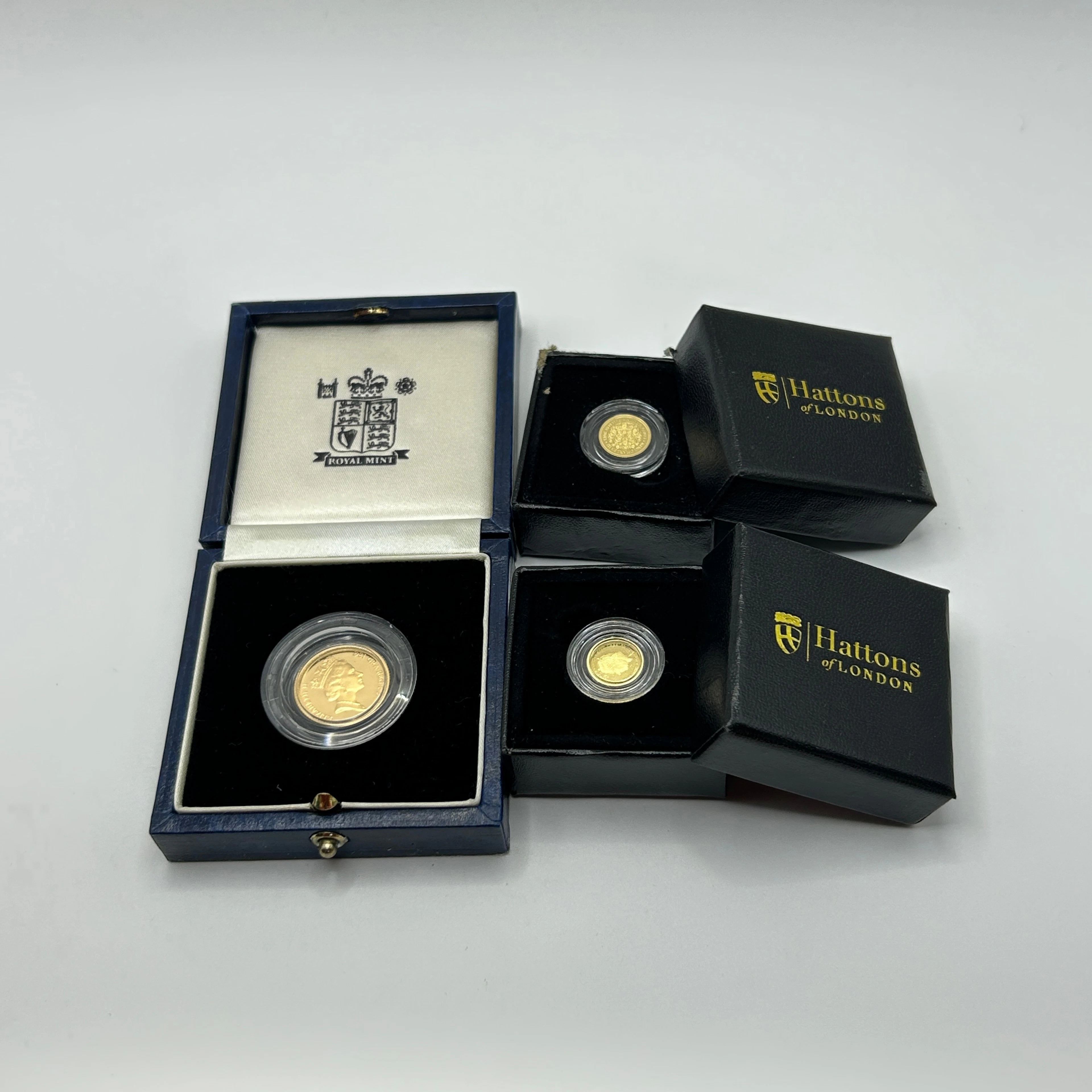 1997 HALF SOVEREIGN AND 2 x 1/8 SOVEREIGNS.