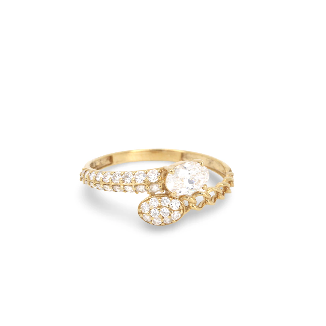18CT GOLD DIAMOND RING.