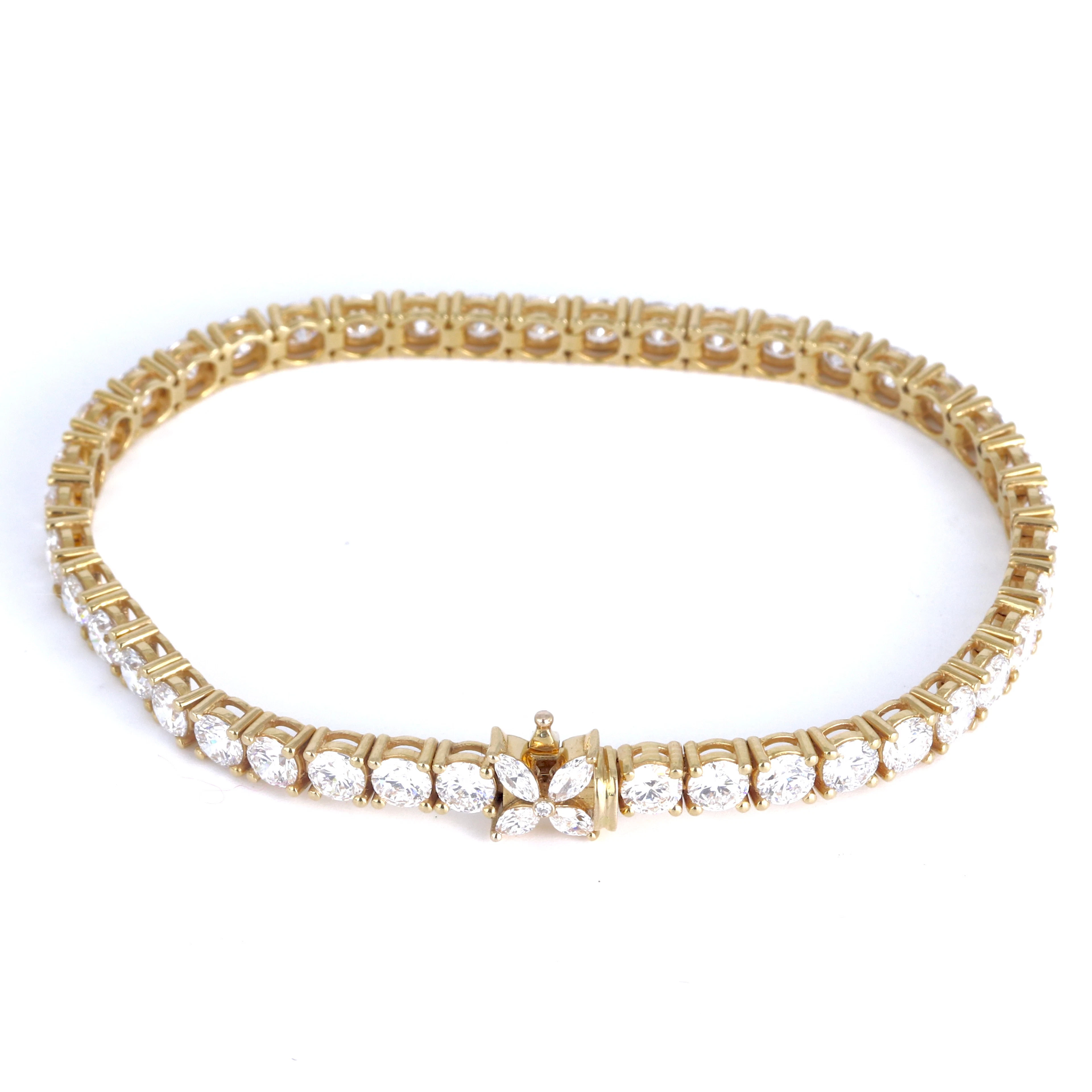 18CT (10CT) LAB DIAMOND BRACELET.