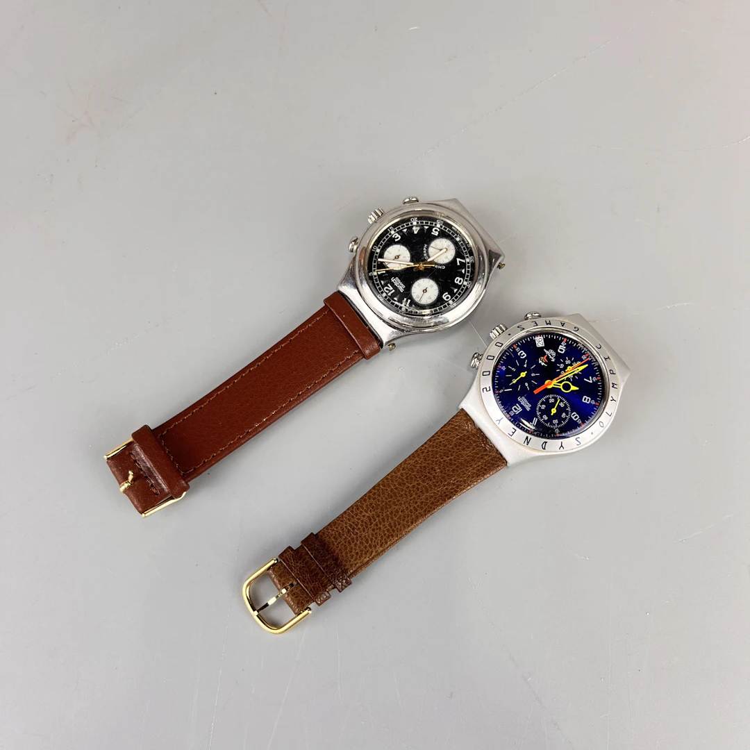 TWO VINTAGE SWATCH WATCHES.