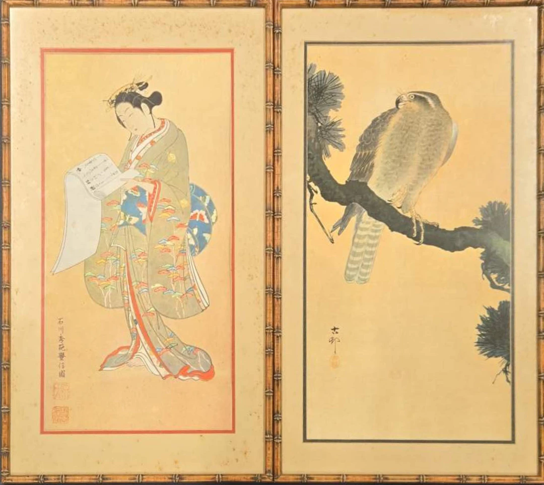 TWO ORIENTAL WATERCOLOURS.