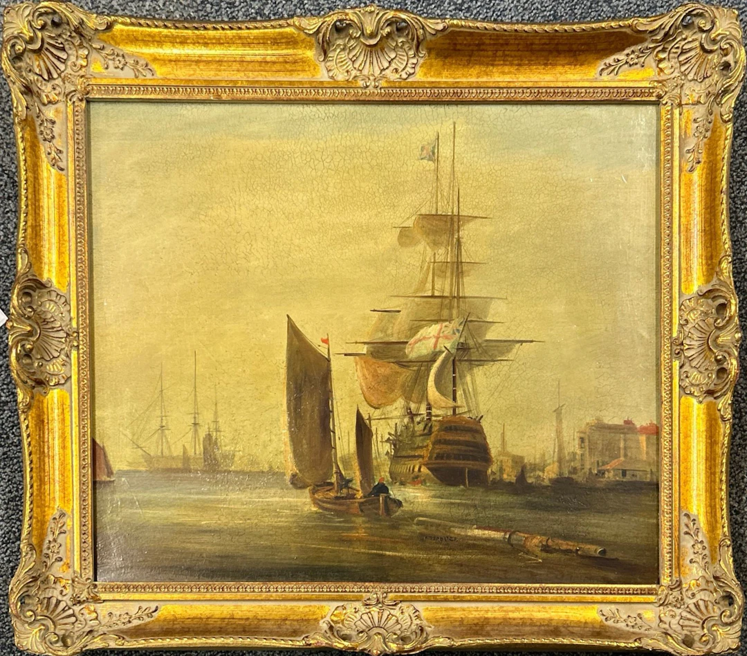 OIL FINISHED MARITIME PRINT.
