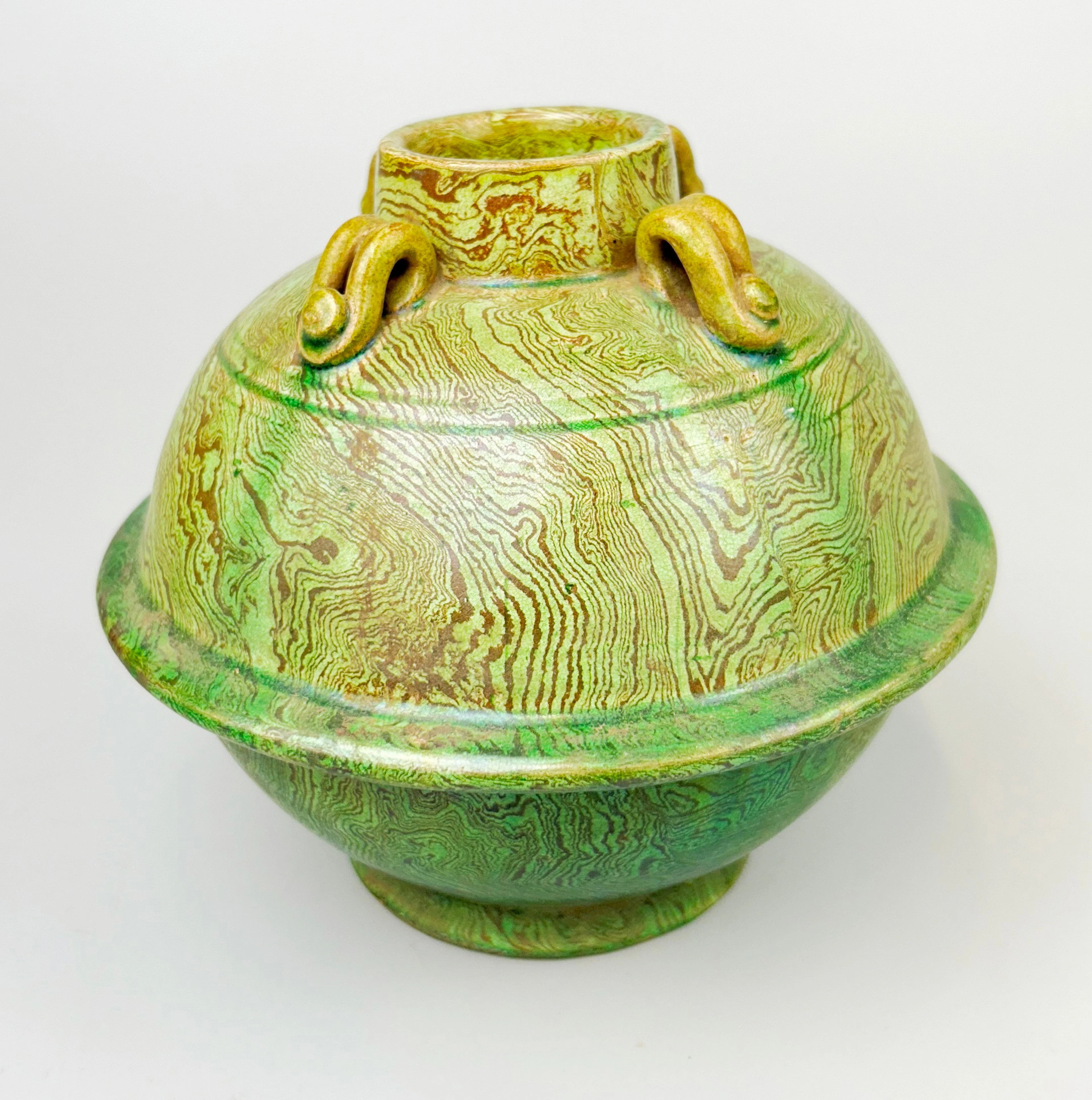 CHINESE MARBLEISED VASE.
