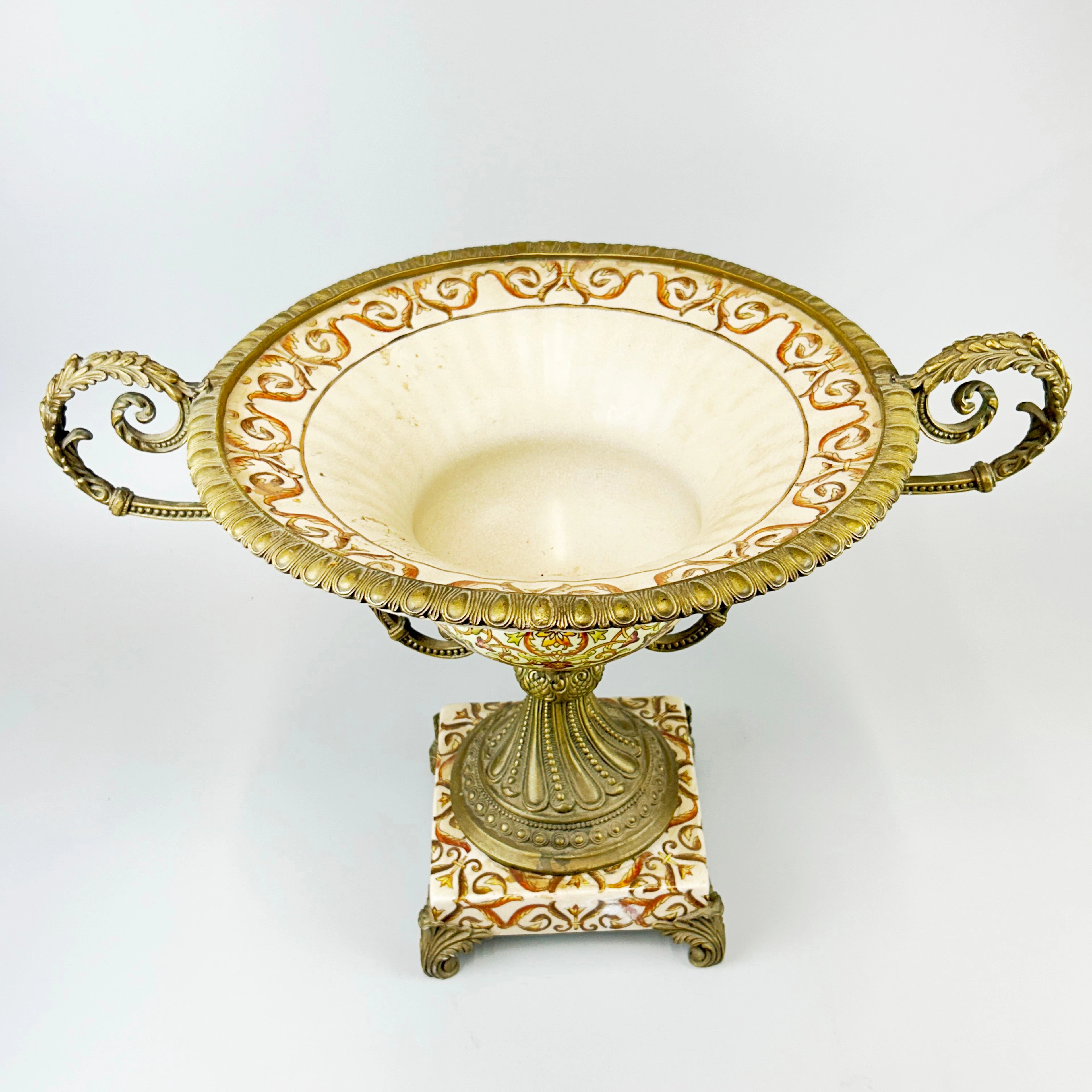 BRONZE & BRONZE CENTREPIECE.
