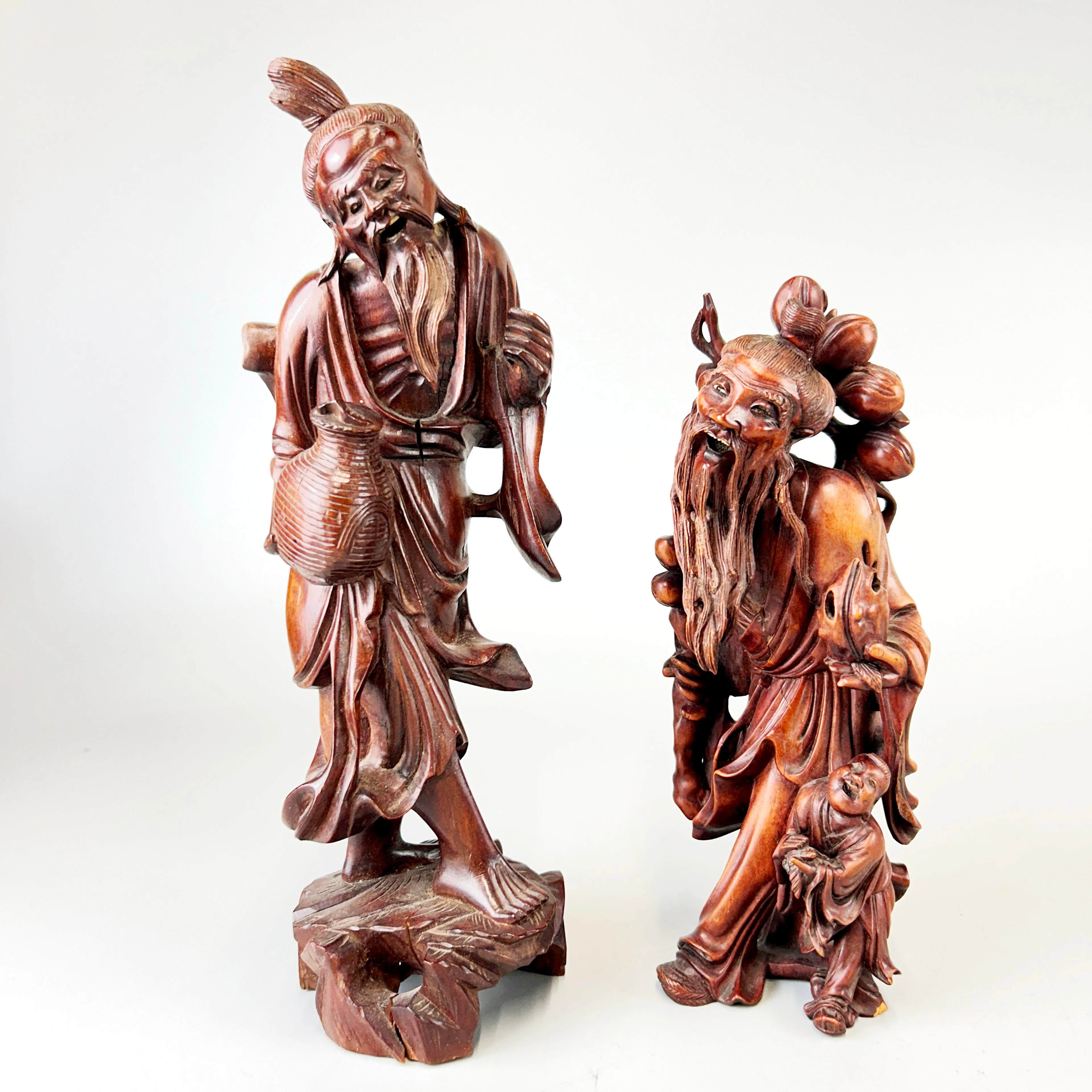 ORIENTAL CARVED FIGURES.