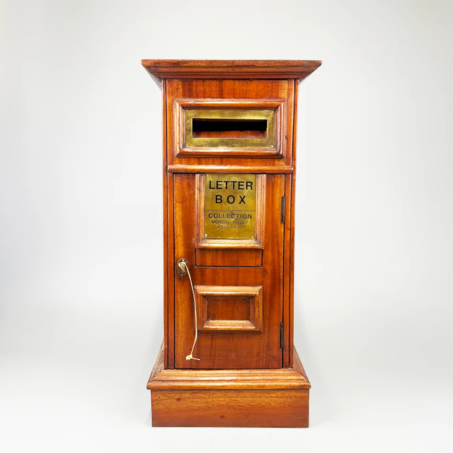 WOODEN HOTEL POST BOX.