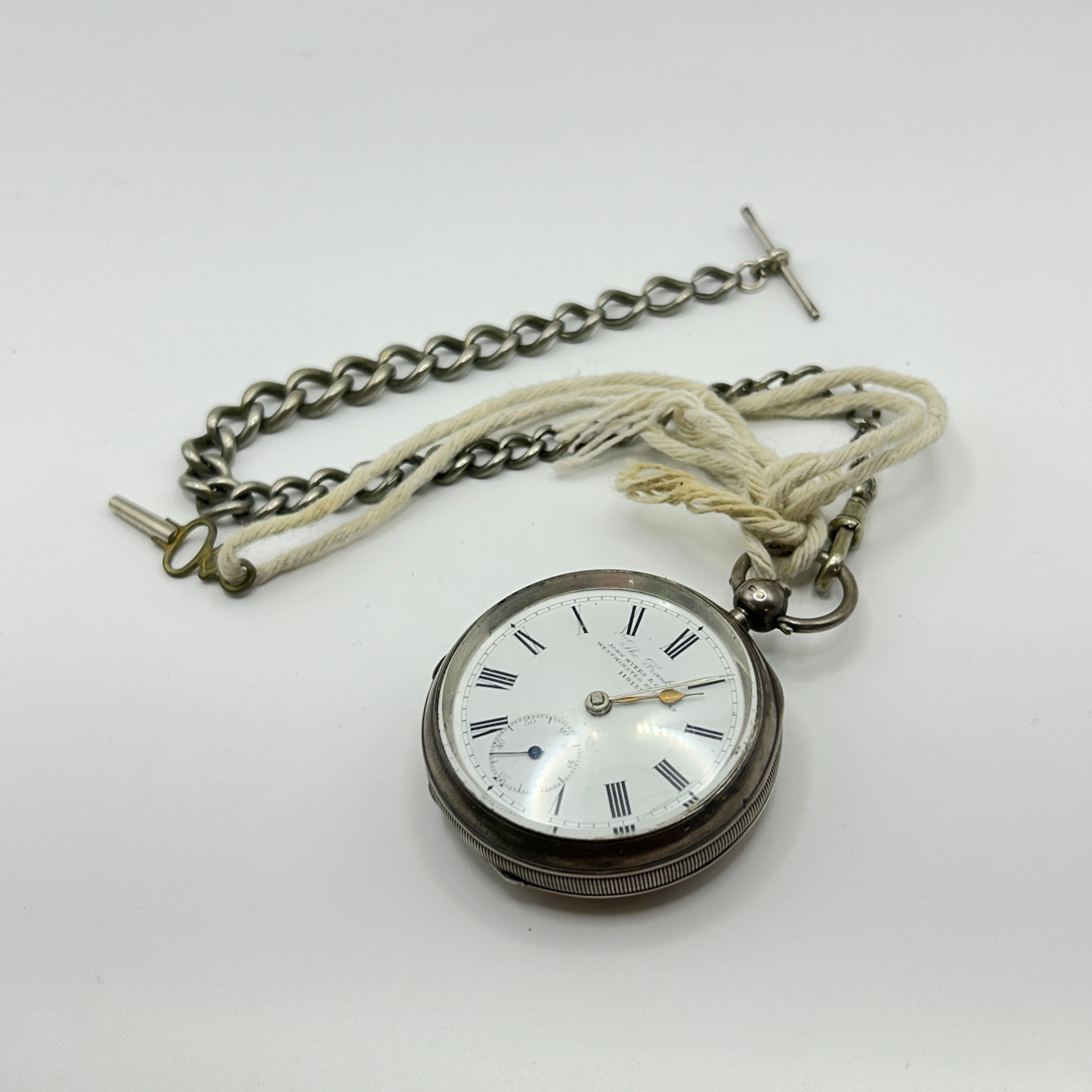 'THE FRANKLIN' HM SILVER POCKET WATCH.