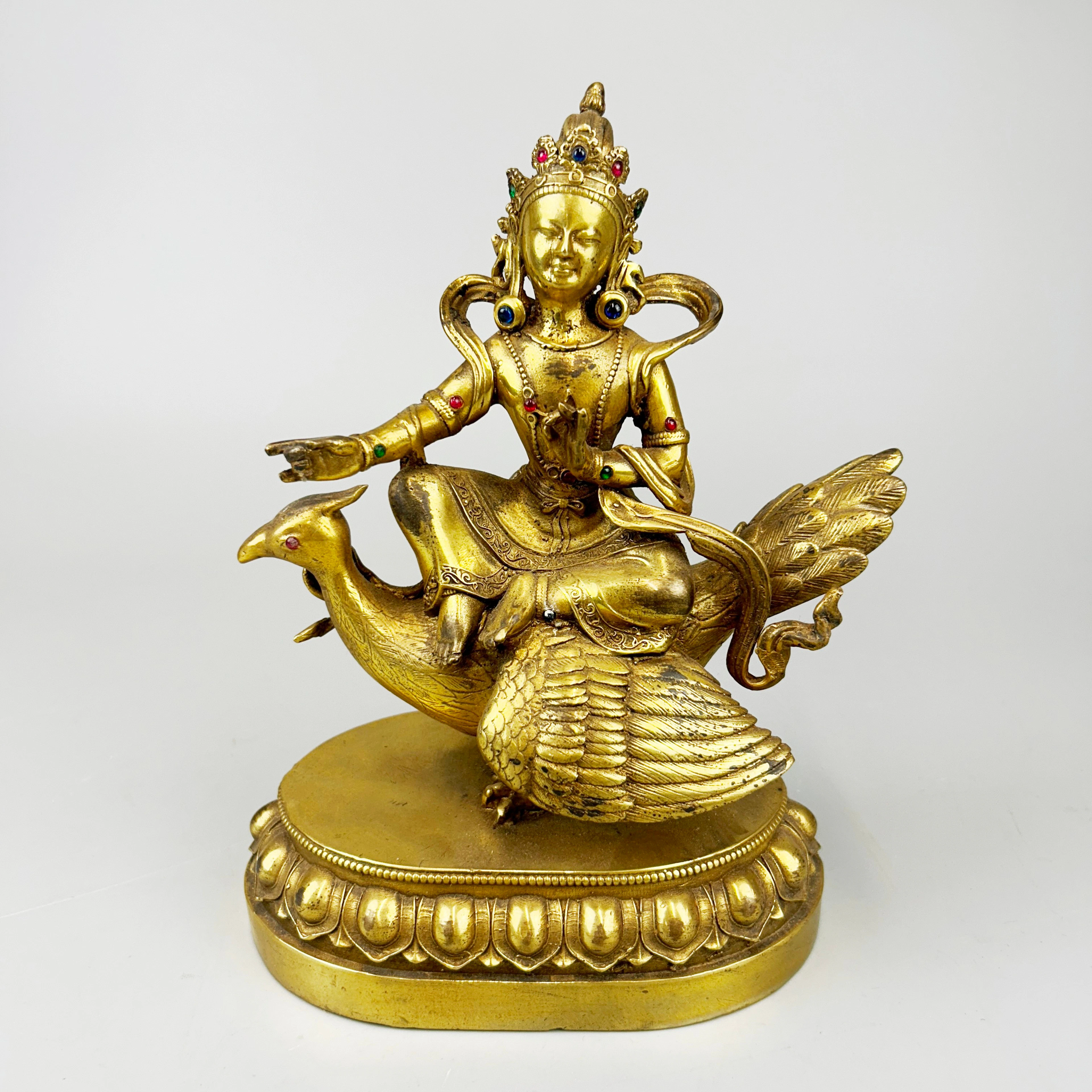 TIBETAN GILT BRONZE TARA.