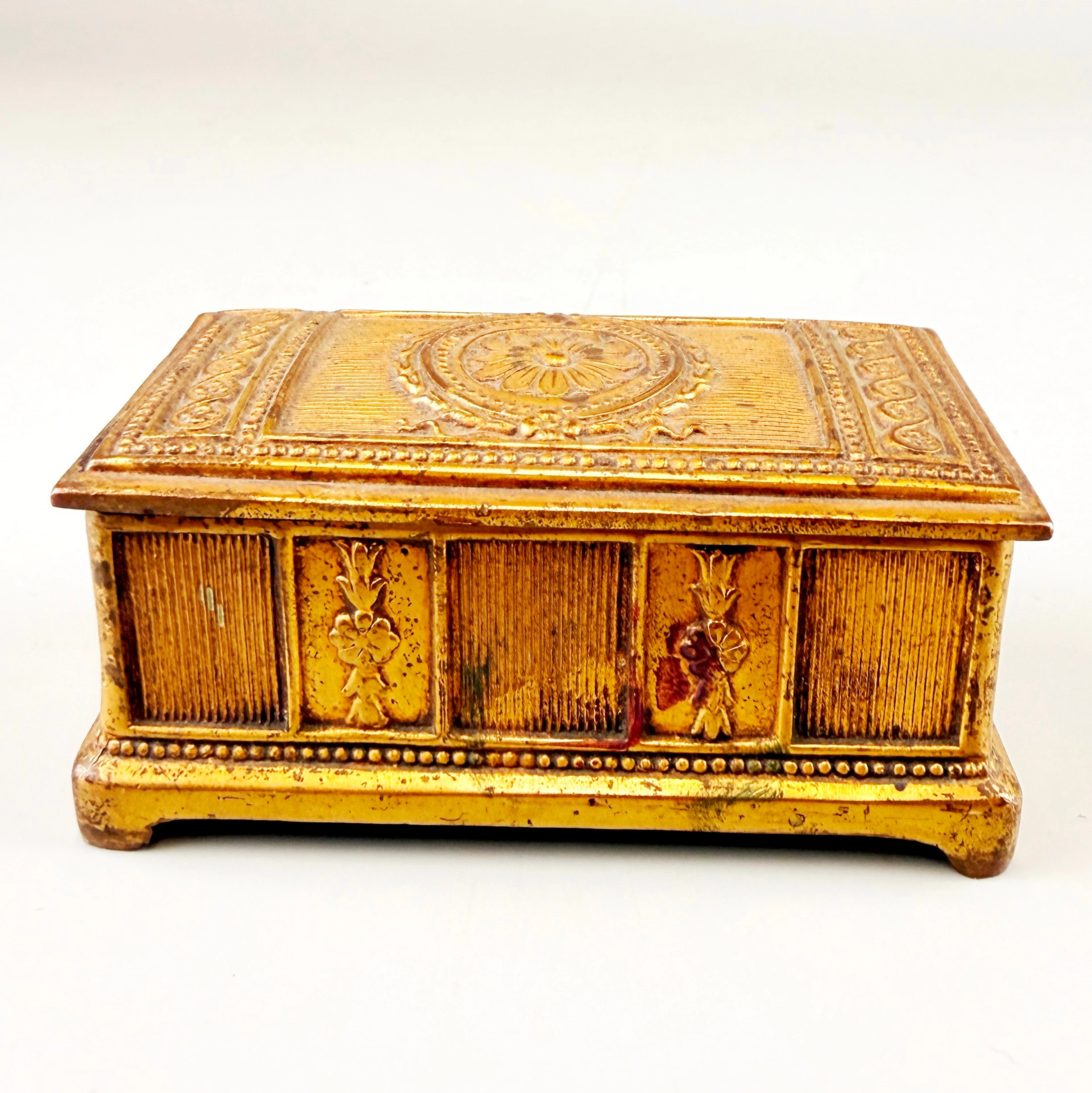 BRASS DESK SET.
