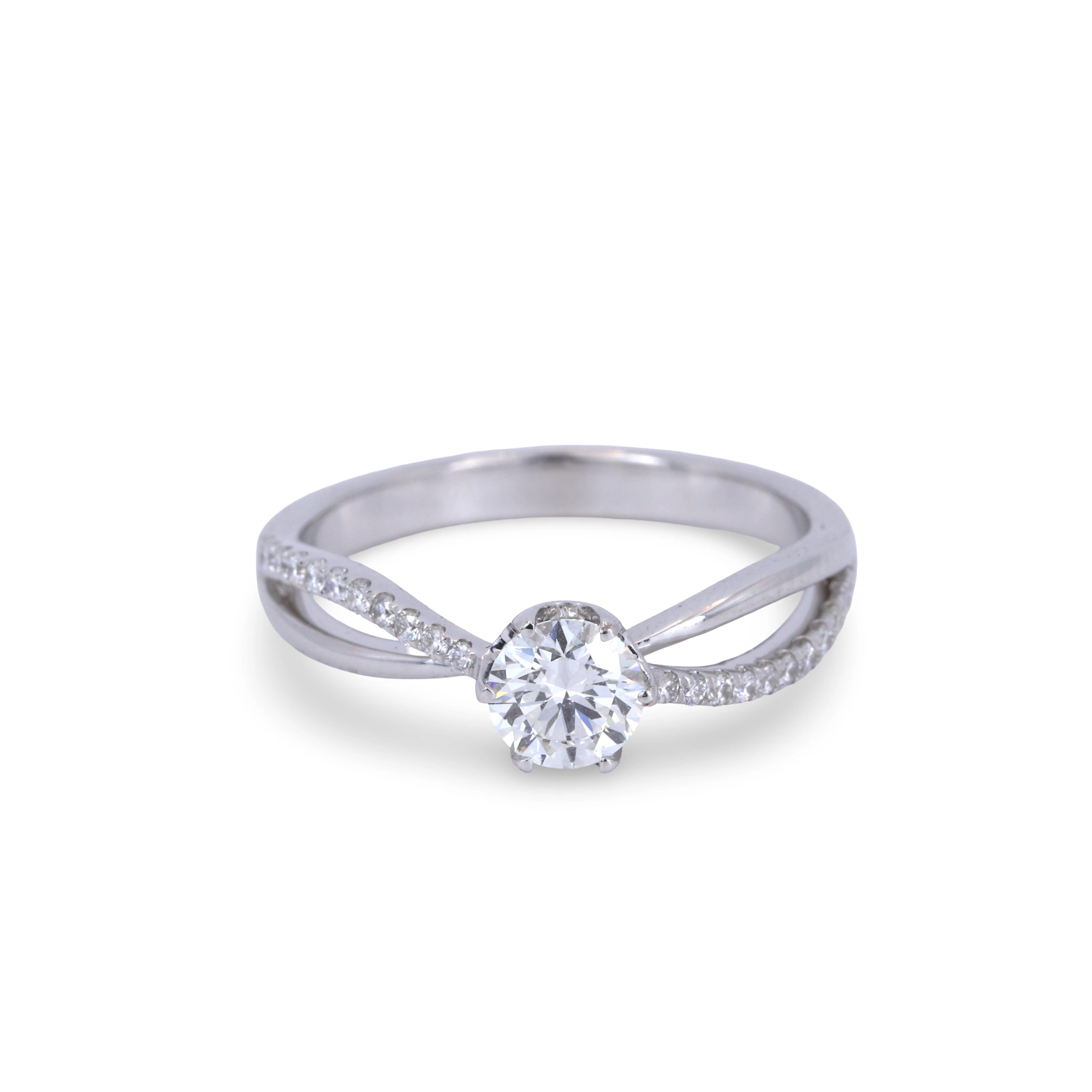 18CT GOLD DIAMOND RING.