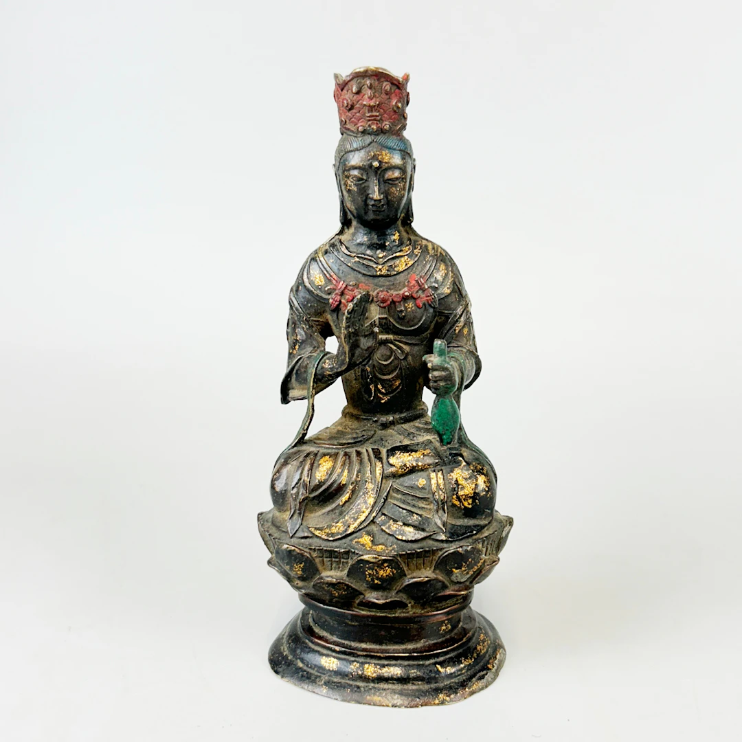 TIBETAN BRONZE BUDDHA.