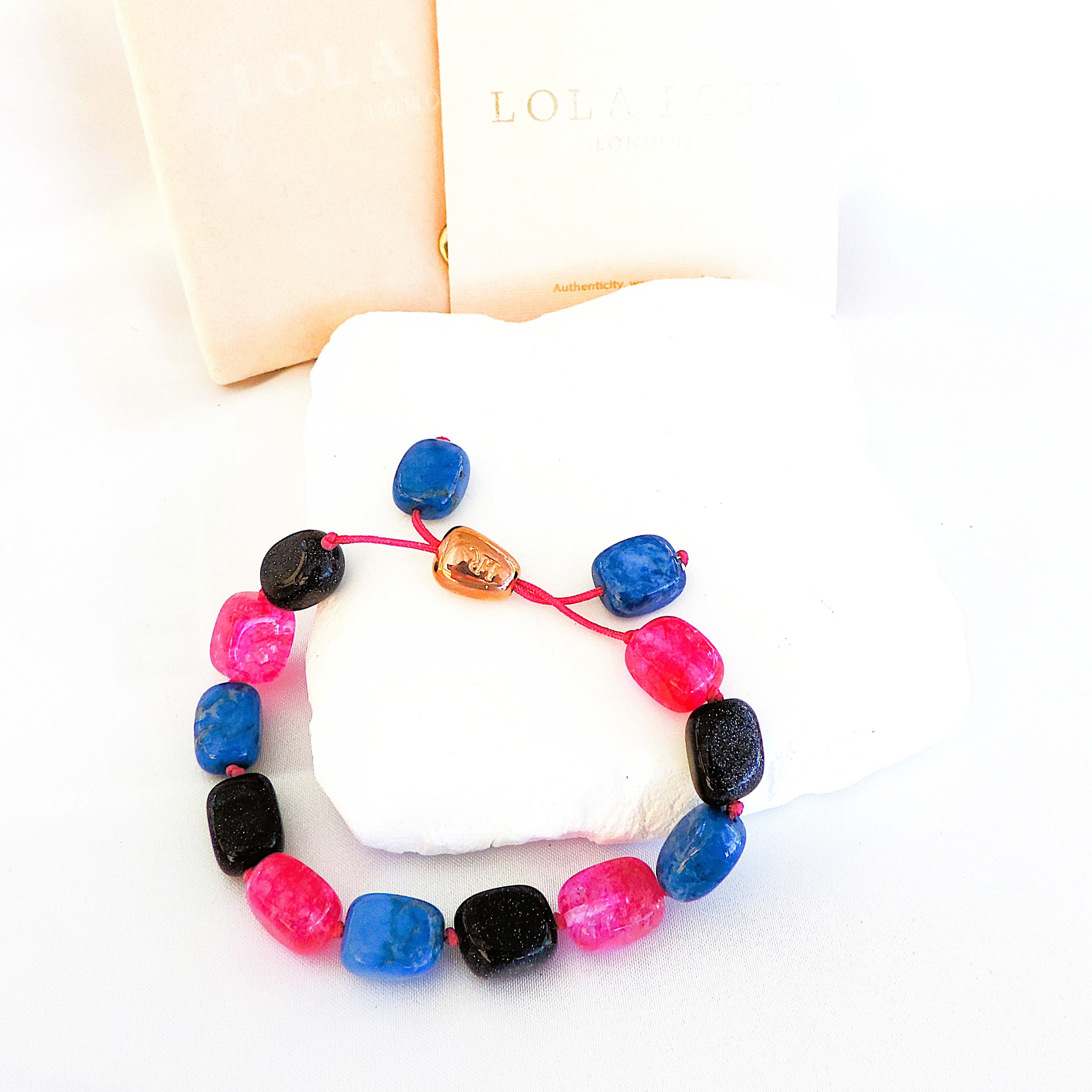 LOLA ROSE LONDON SANDSTONE & QUARTZ GEMSTONE BRACELET.