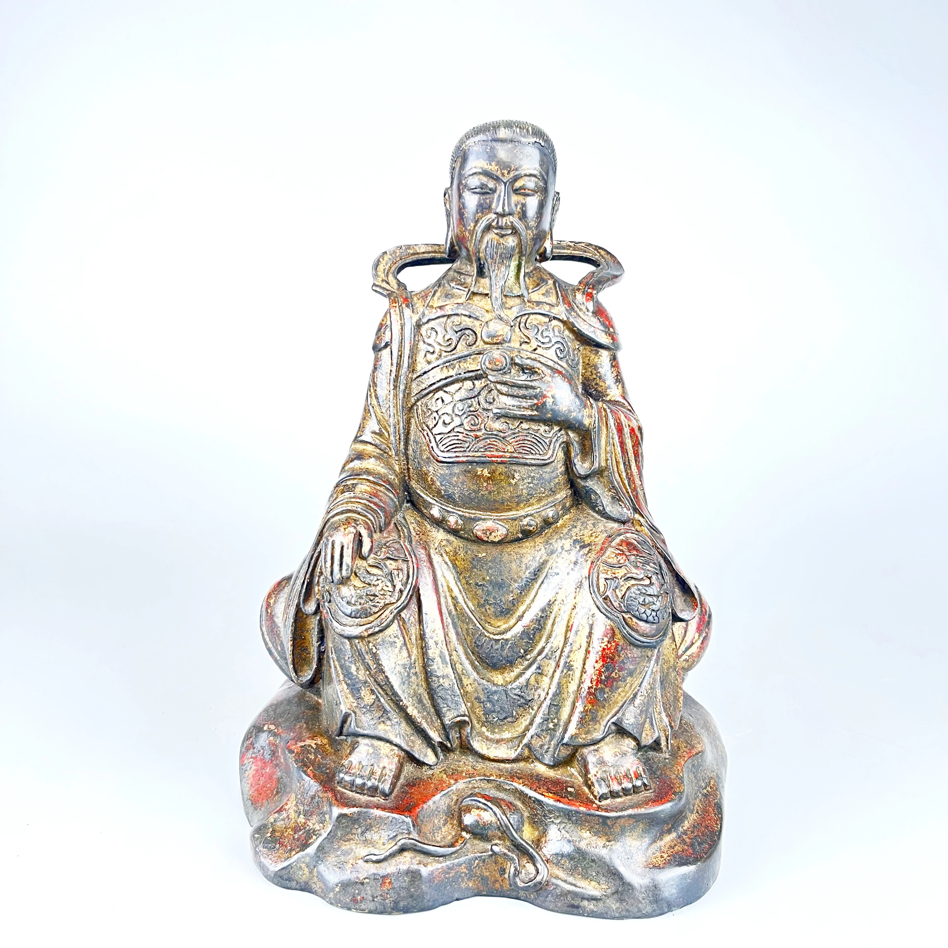 CHINESE BRONZE DEITY.