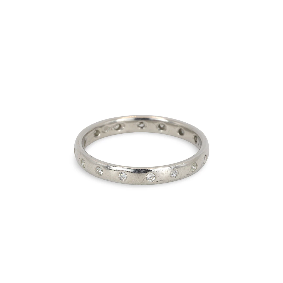 PLATINUM ETERNITY DIAMOND RING.