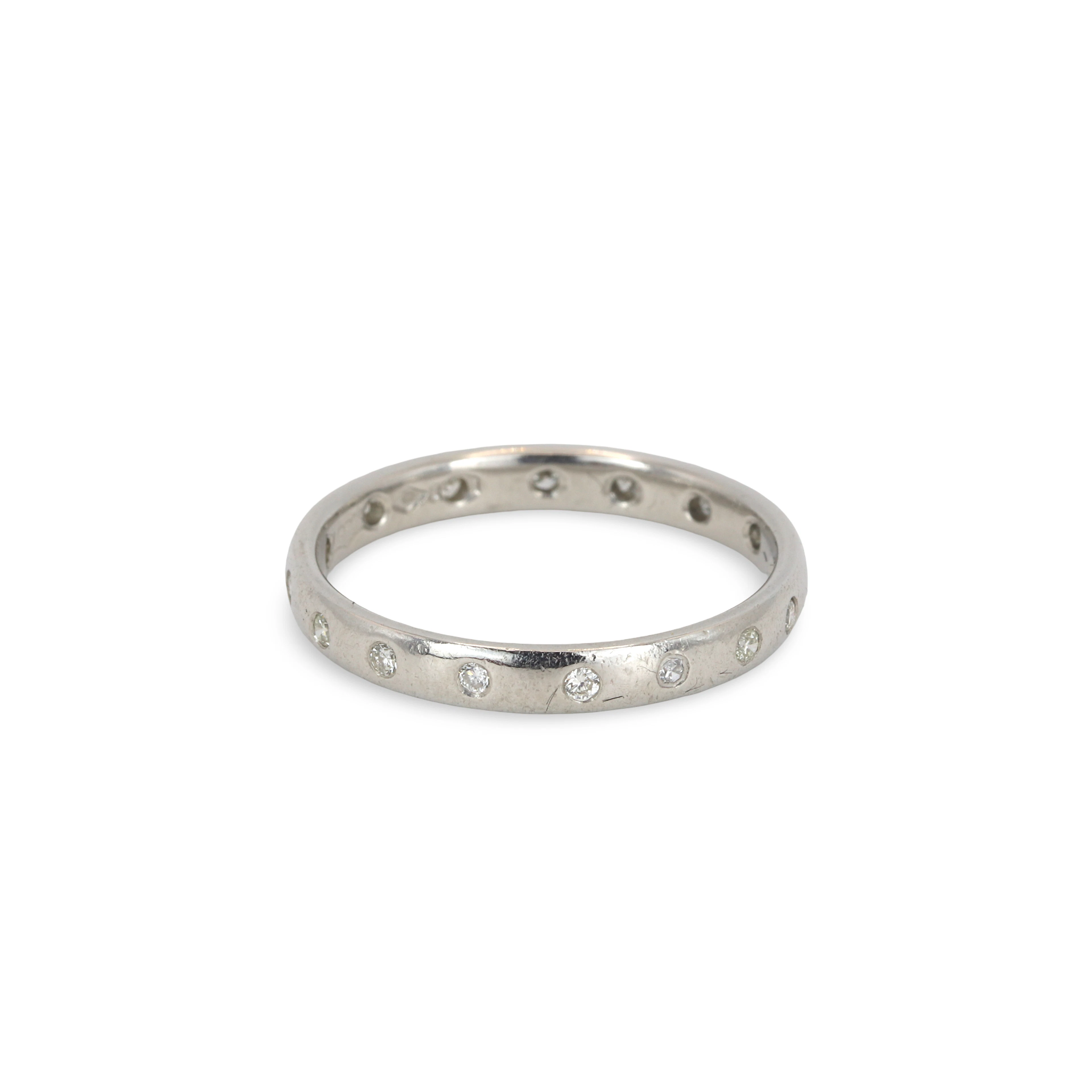 PLATINUM ETERNITY DIAMOND RING.
