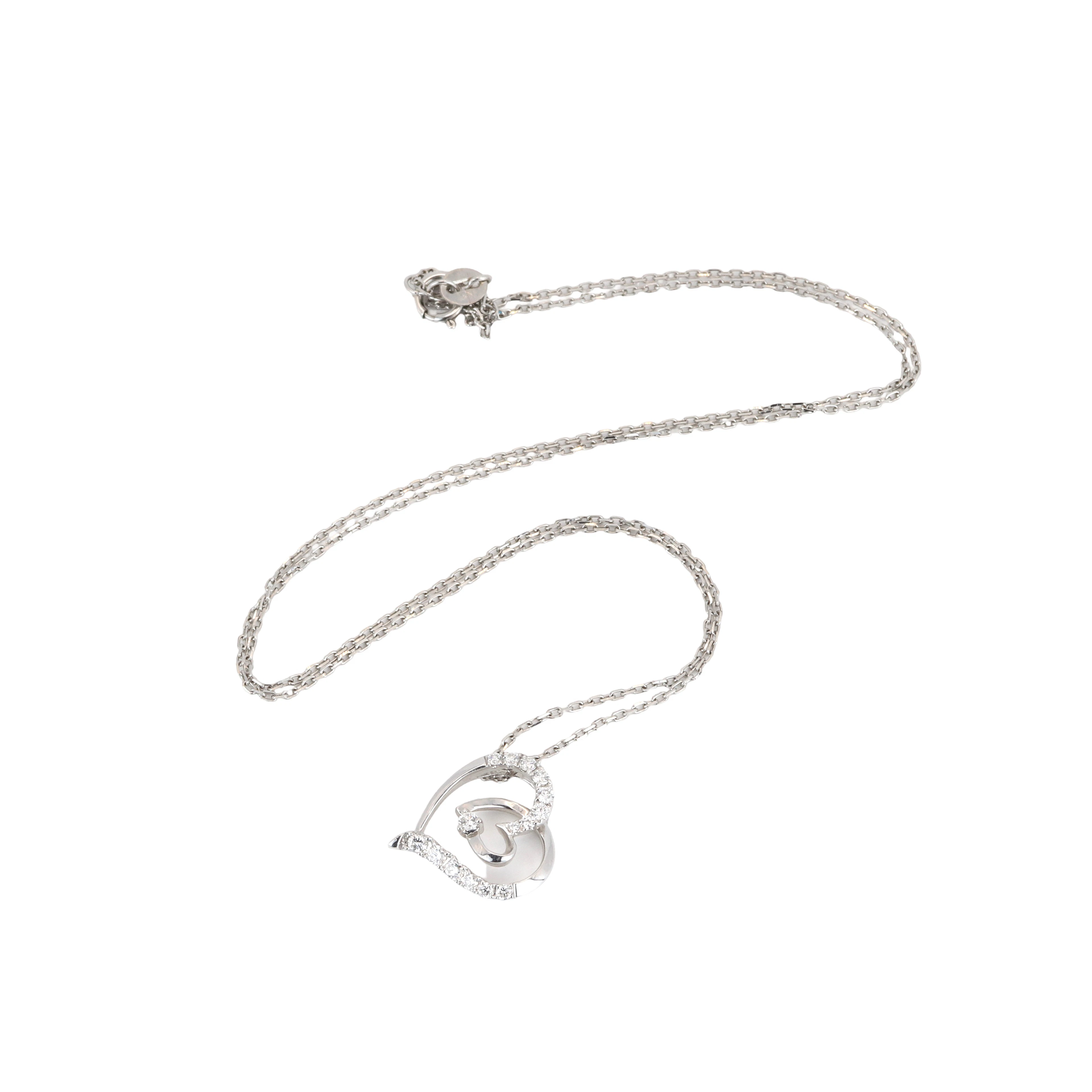 18CT GOLD DIAMOND NECKLACE.