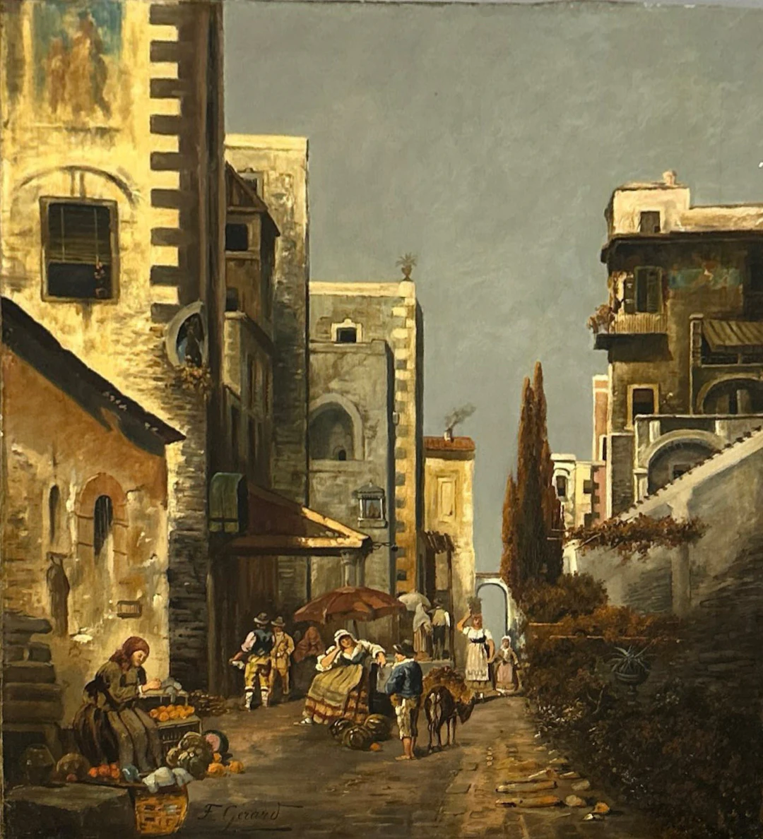 F. GERARD OIL ON CANVAS.