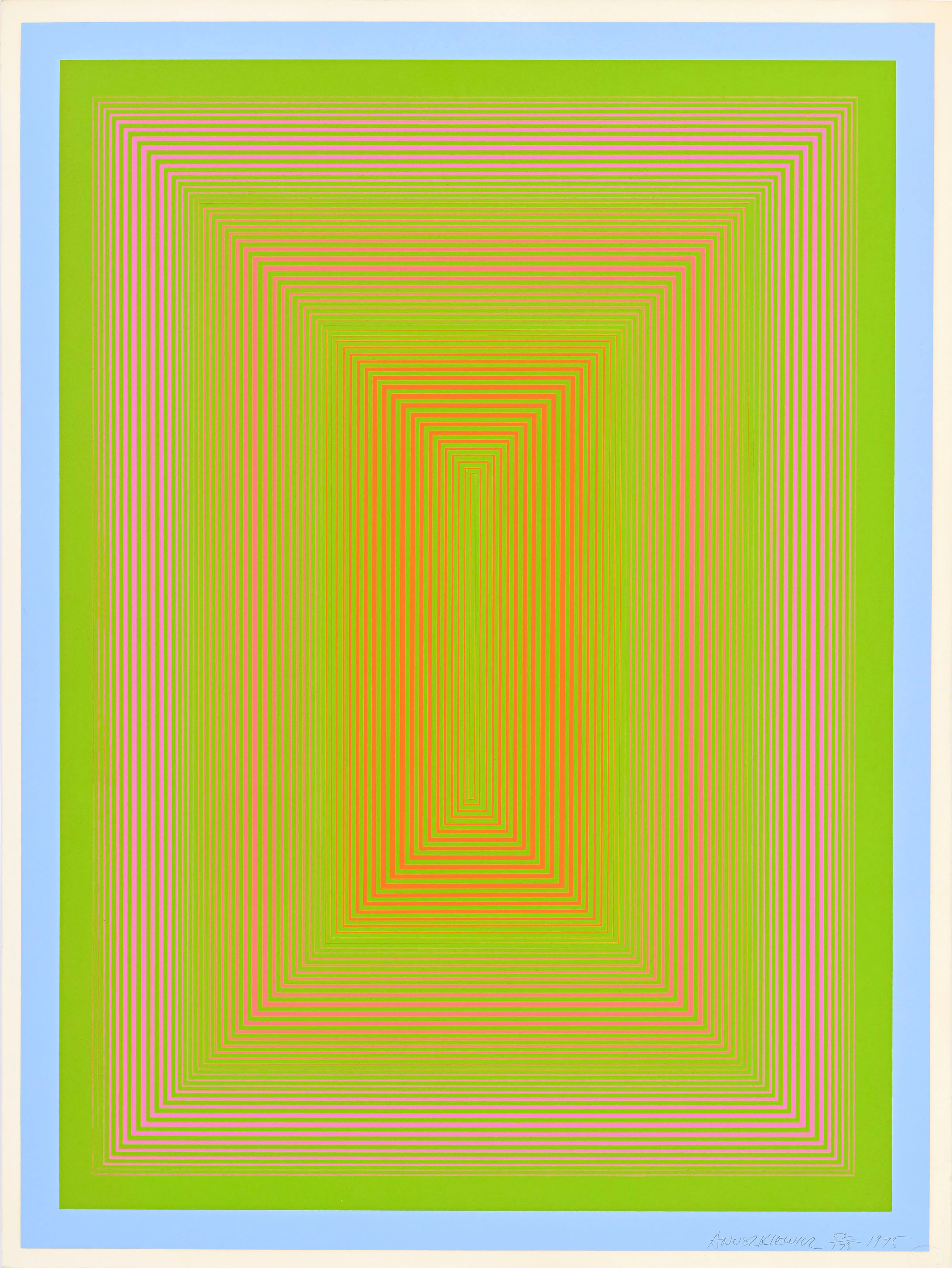 Richard Joseph Anuszkiewicz (1930-2020), "New Glory", 1975, sérigraphie