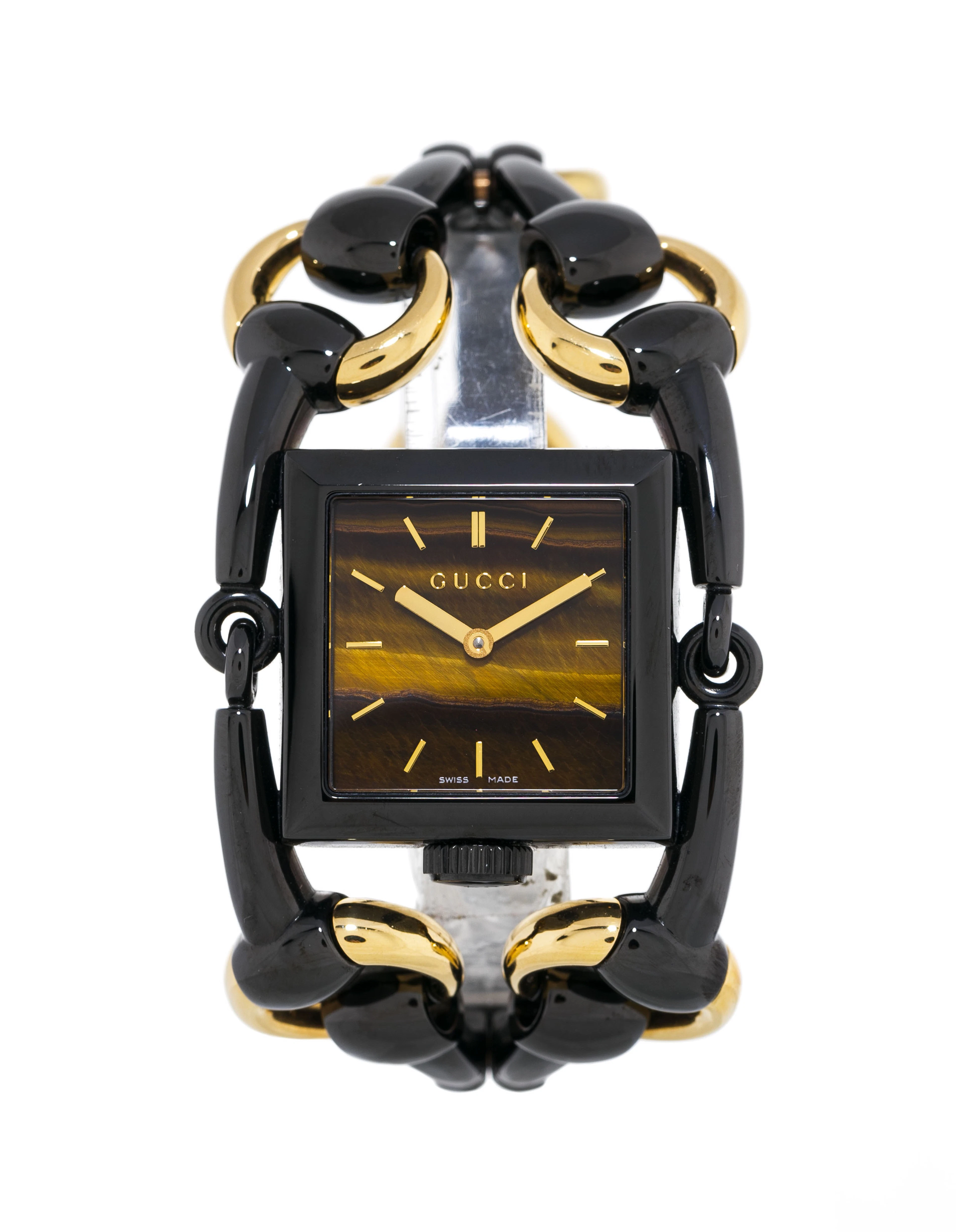 Gucci, Signoria, réf. 116.3, montre-bracelet en métal noirci et doré
