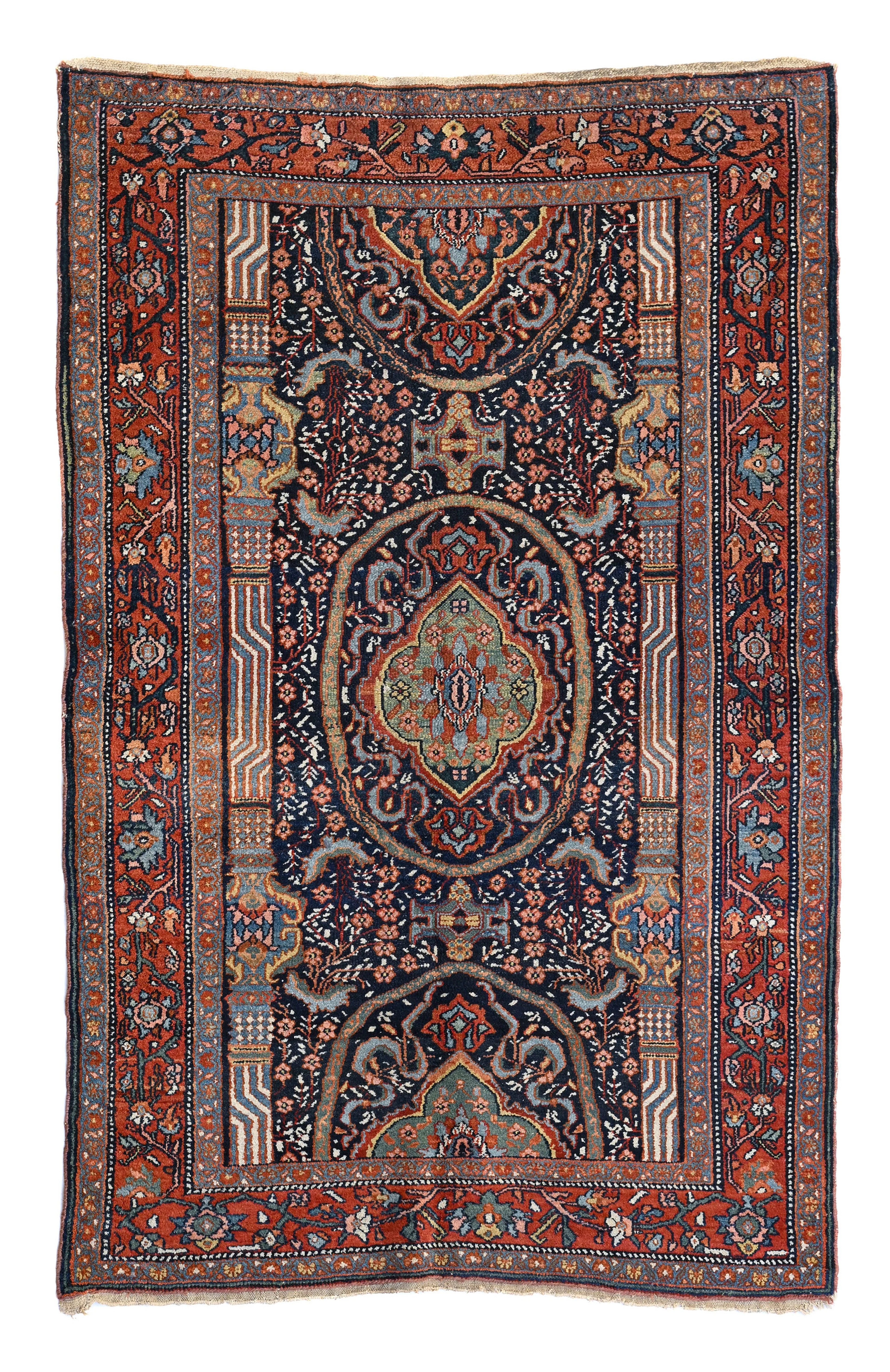 Tapis Bidjar, Iran, 2ème tiers du XXe s., à médaillon central flanqué