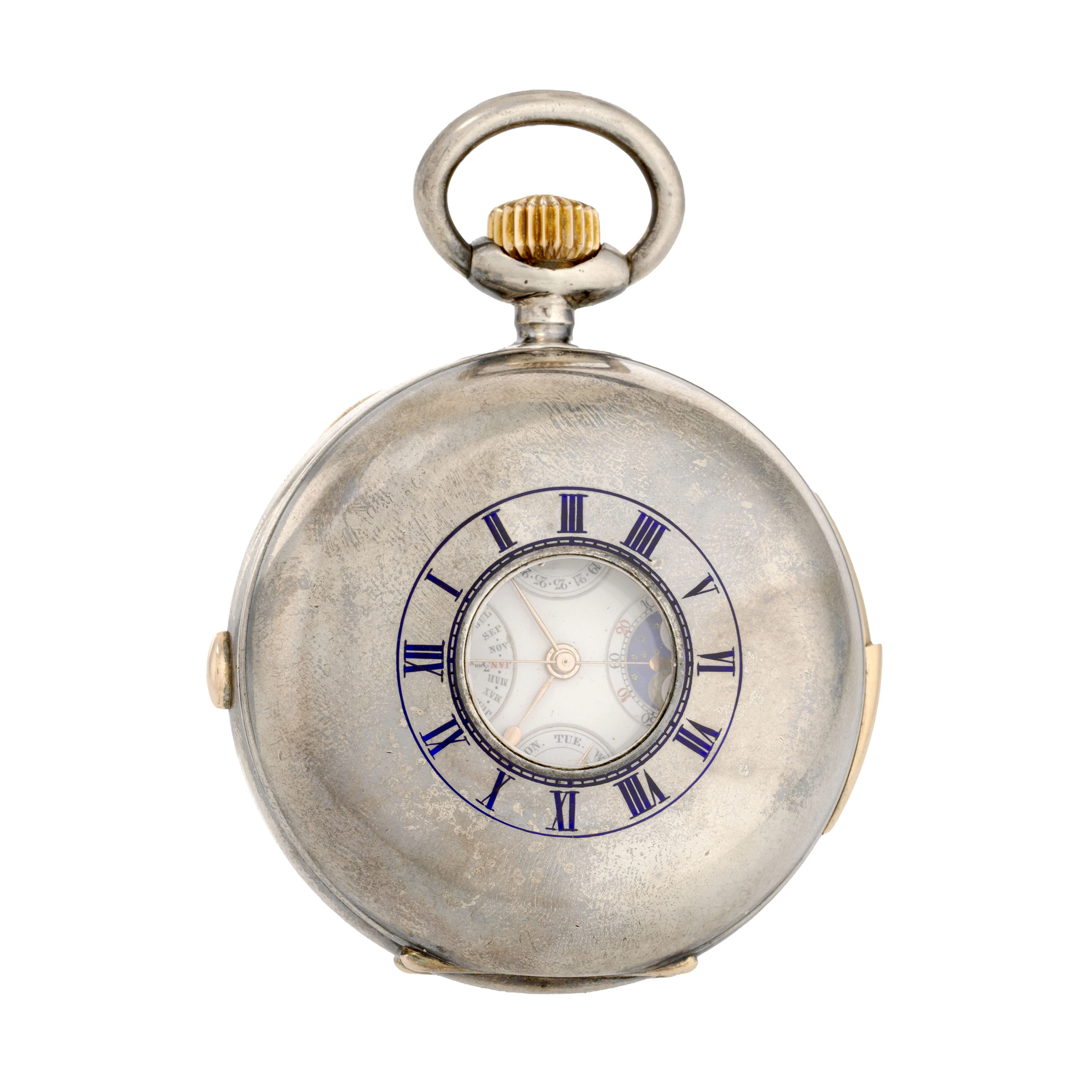 A. Perrenoud & Cie, montre de poche savonnette chronographe en argent