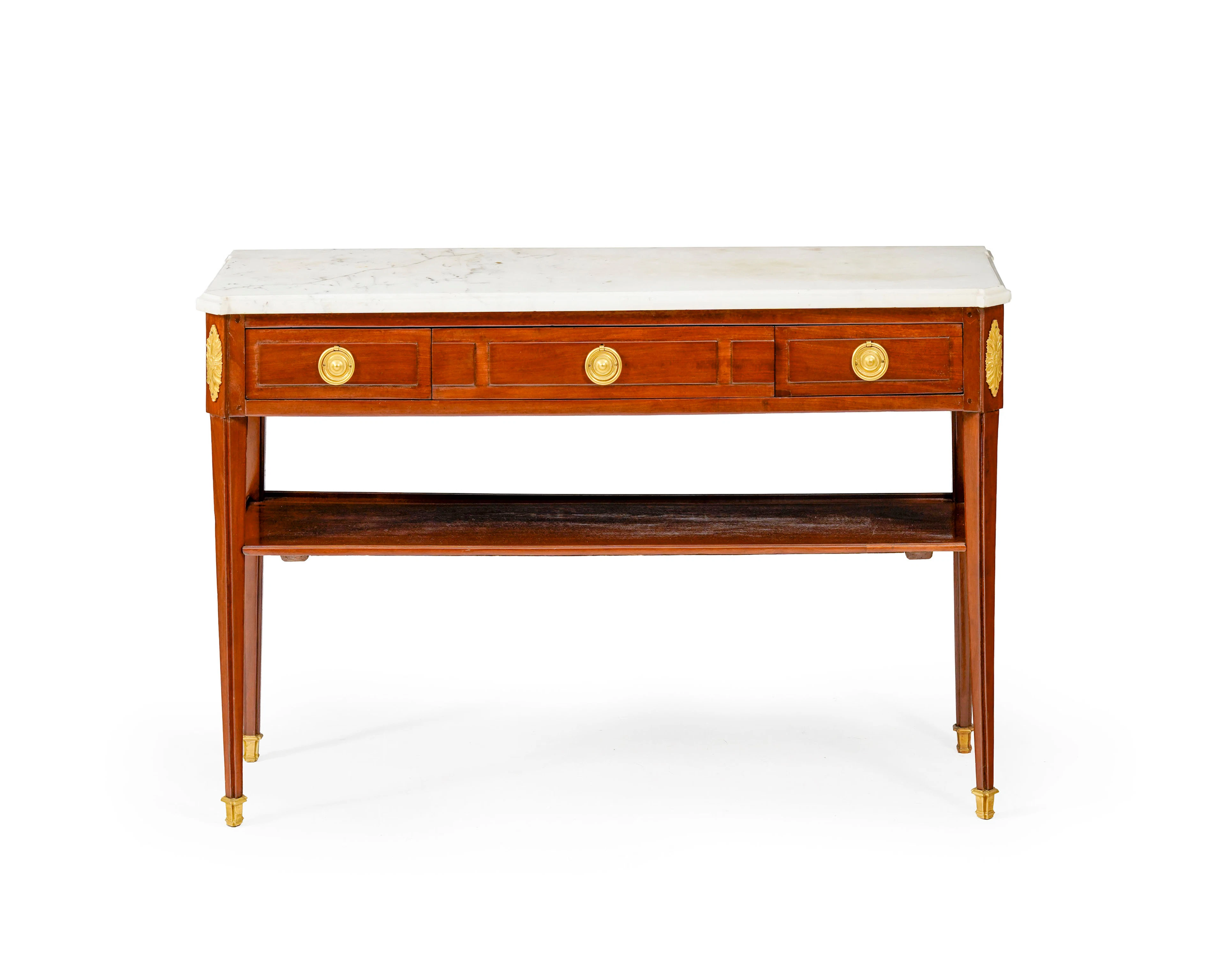 Desserte basse de style Louis XVI, composée d'éléments anciens, en
