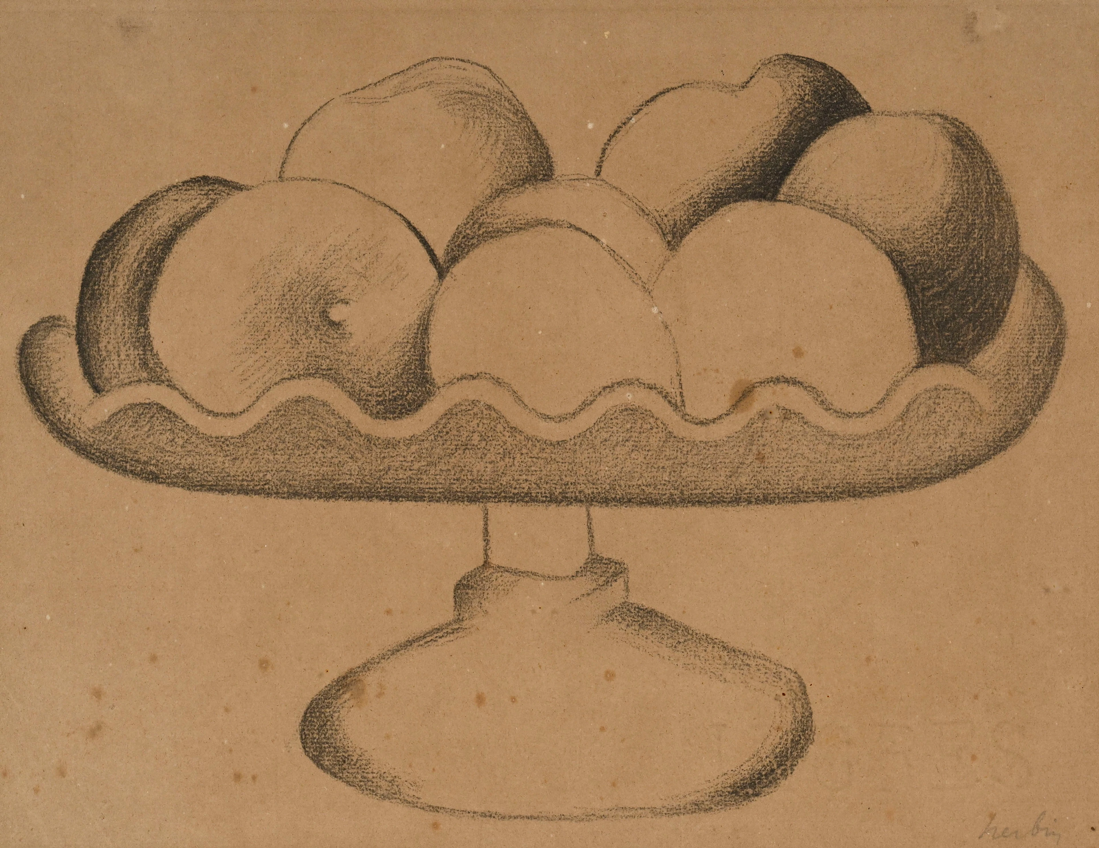 Auguste Herbin (1882-1960), Nature morte aux fruits dans une coupe