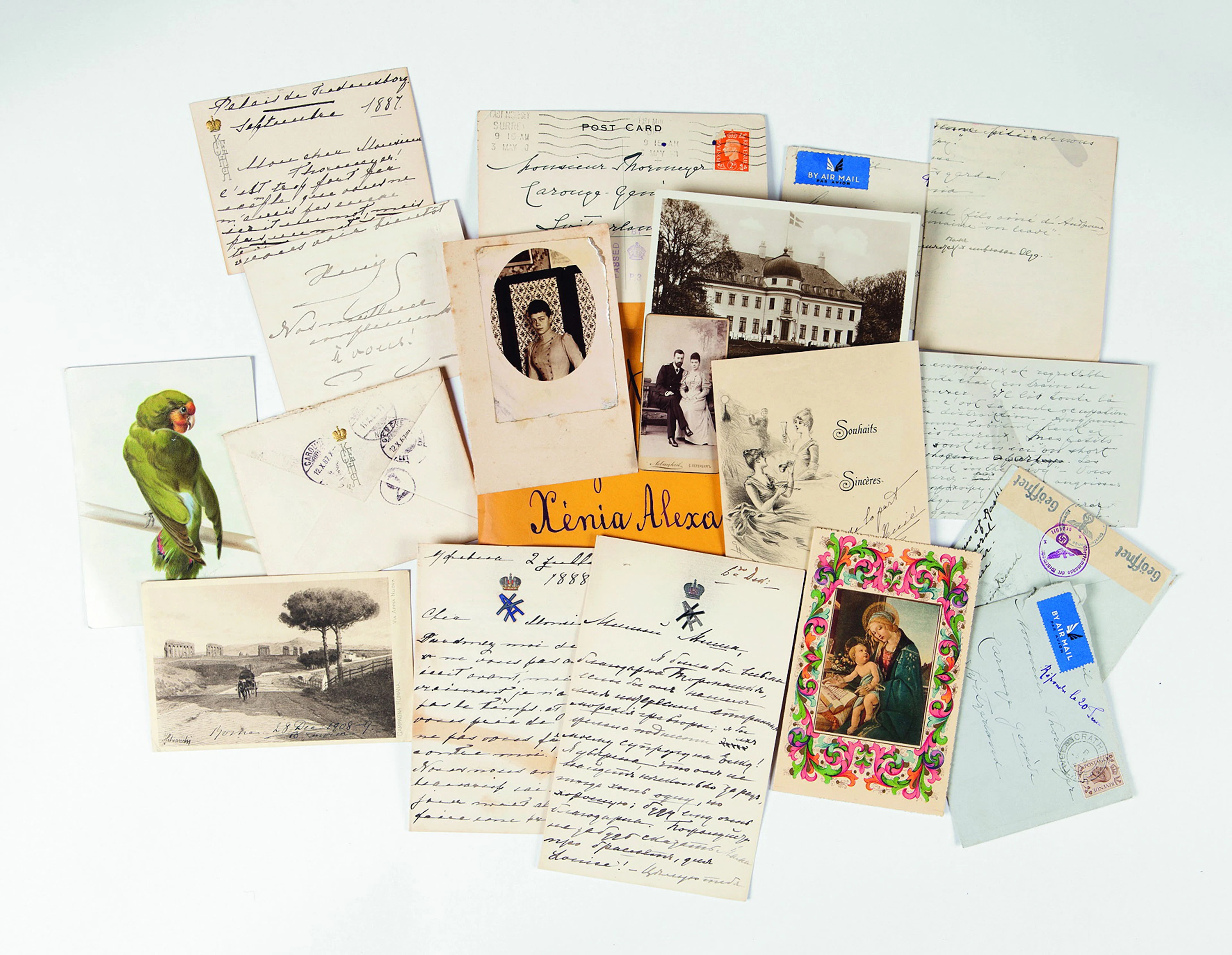 Xénia Alexandrovna Romanov (1875-1960): 5 lettres ou cartes sur papier
